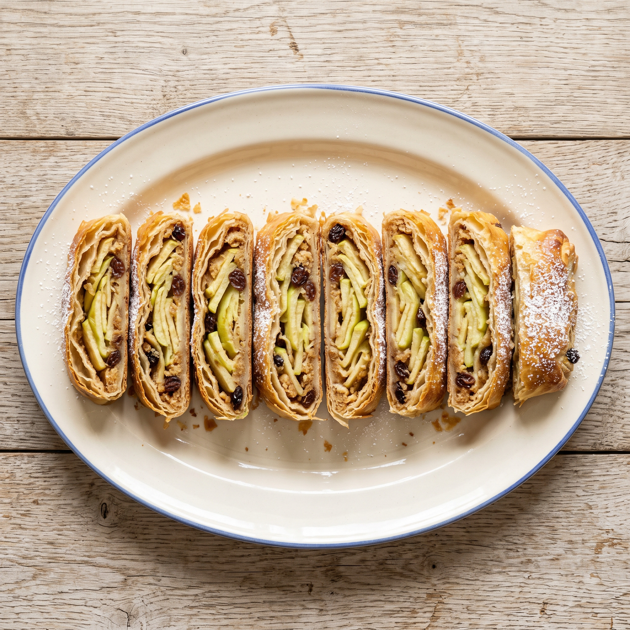 Apfelstrudel mit Rosinen