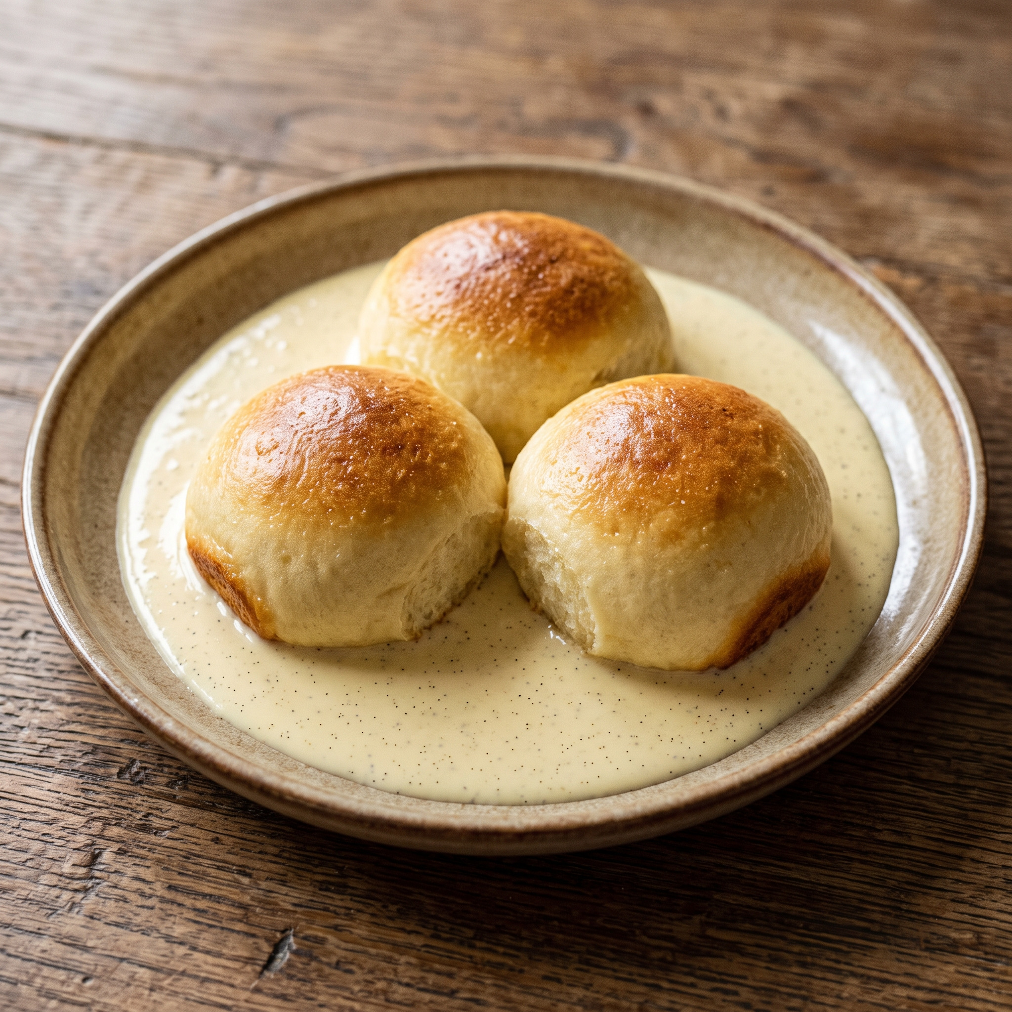 Badische Dampfnudeln mit Vanillesoße