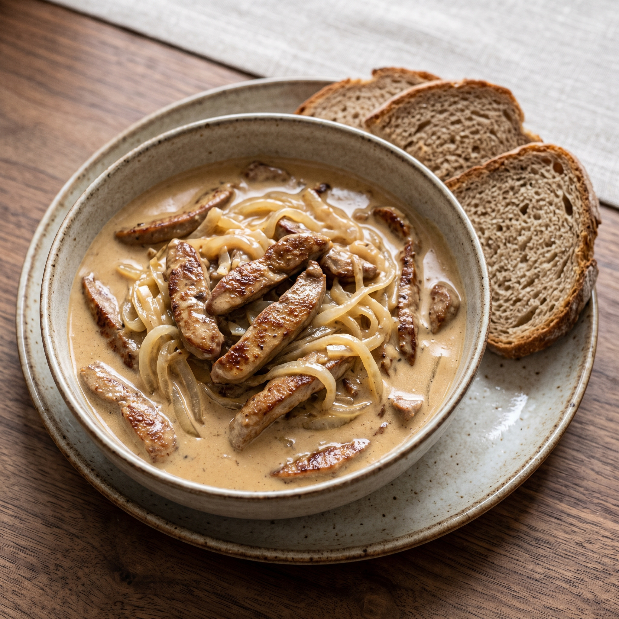 Bayerische Saure Nieren mit Bauernbrot