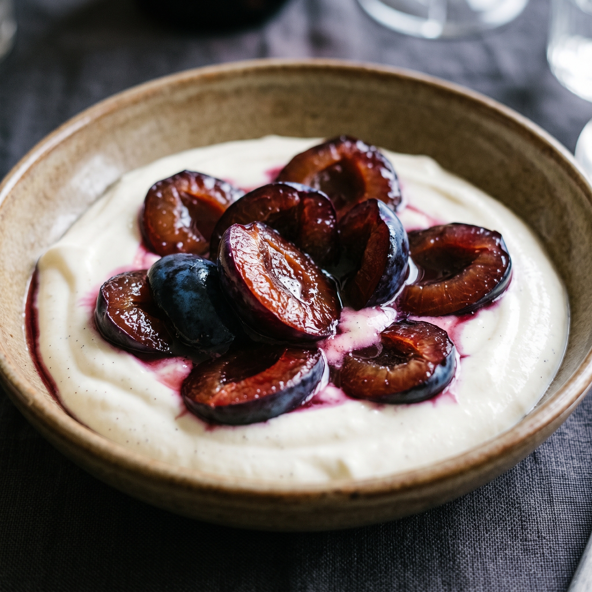 Bayerischer Zwetschgenröster mit Vanillequark