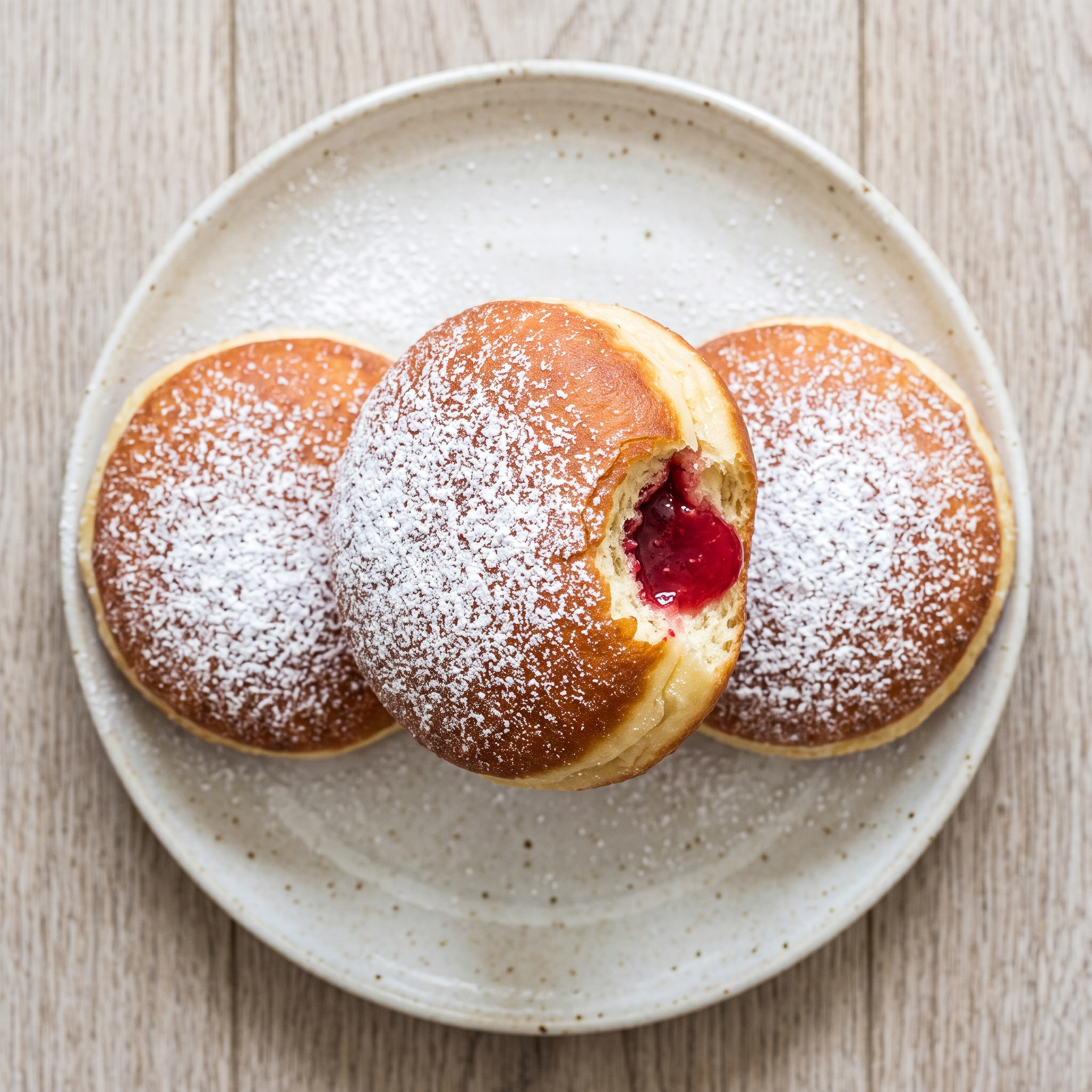 Berliner Pfannkuchen mit Himbeerkonfitüre