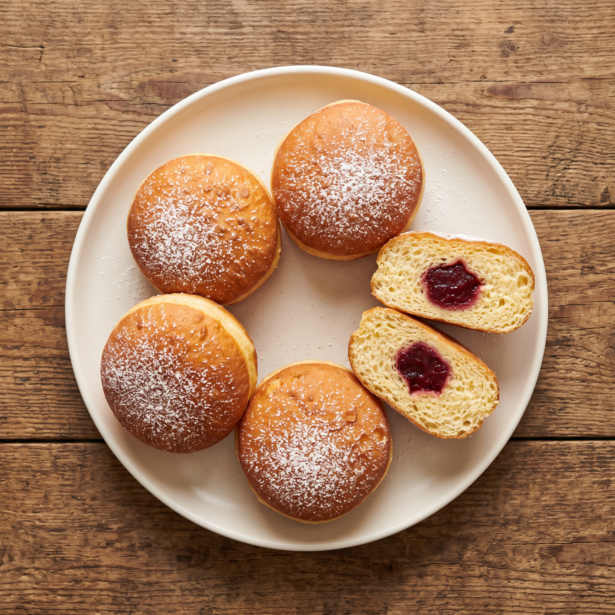 Berliner Pfannkuchen mit Kirschkonfitüre