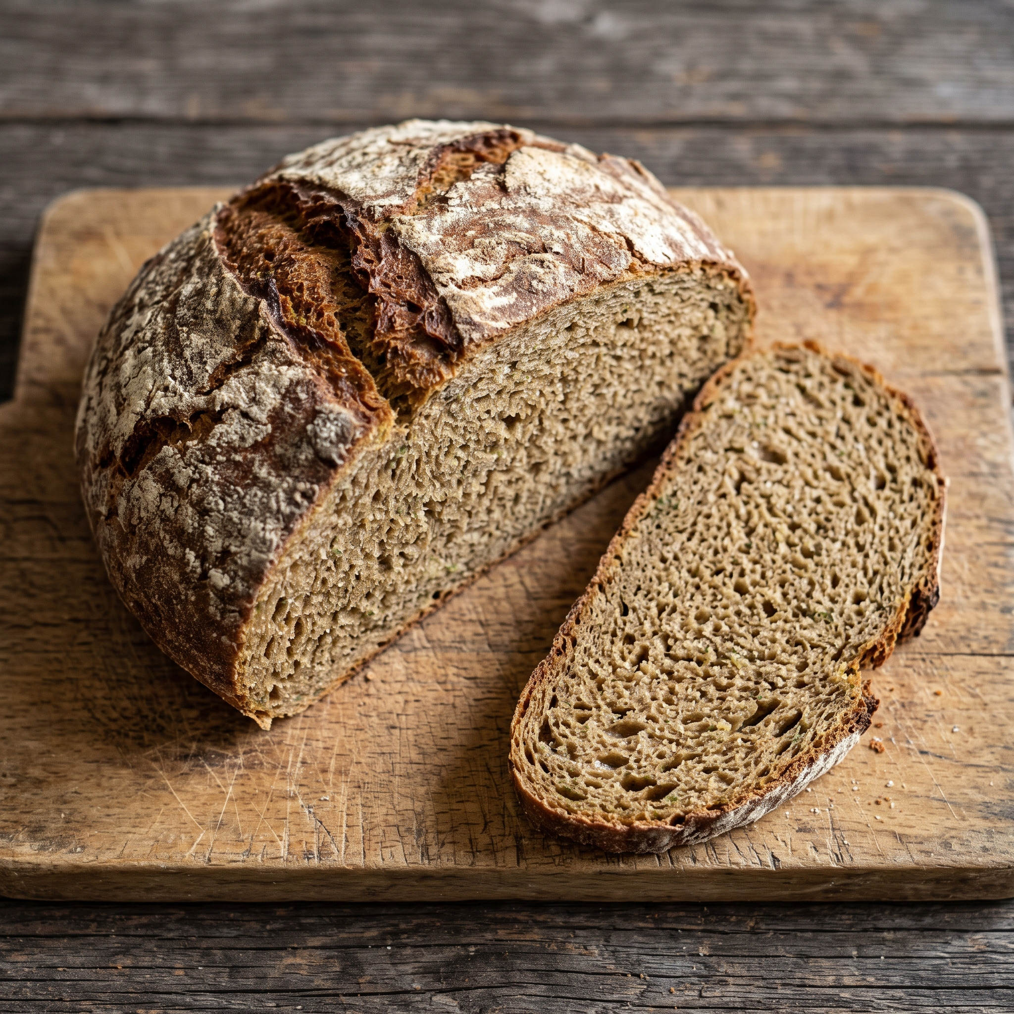 Berliner Roggenmischbrot mit Altbrot und Schabzigerklee