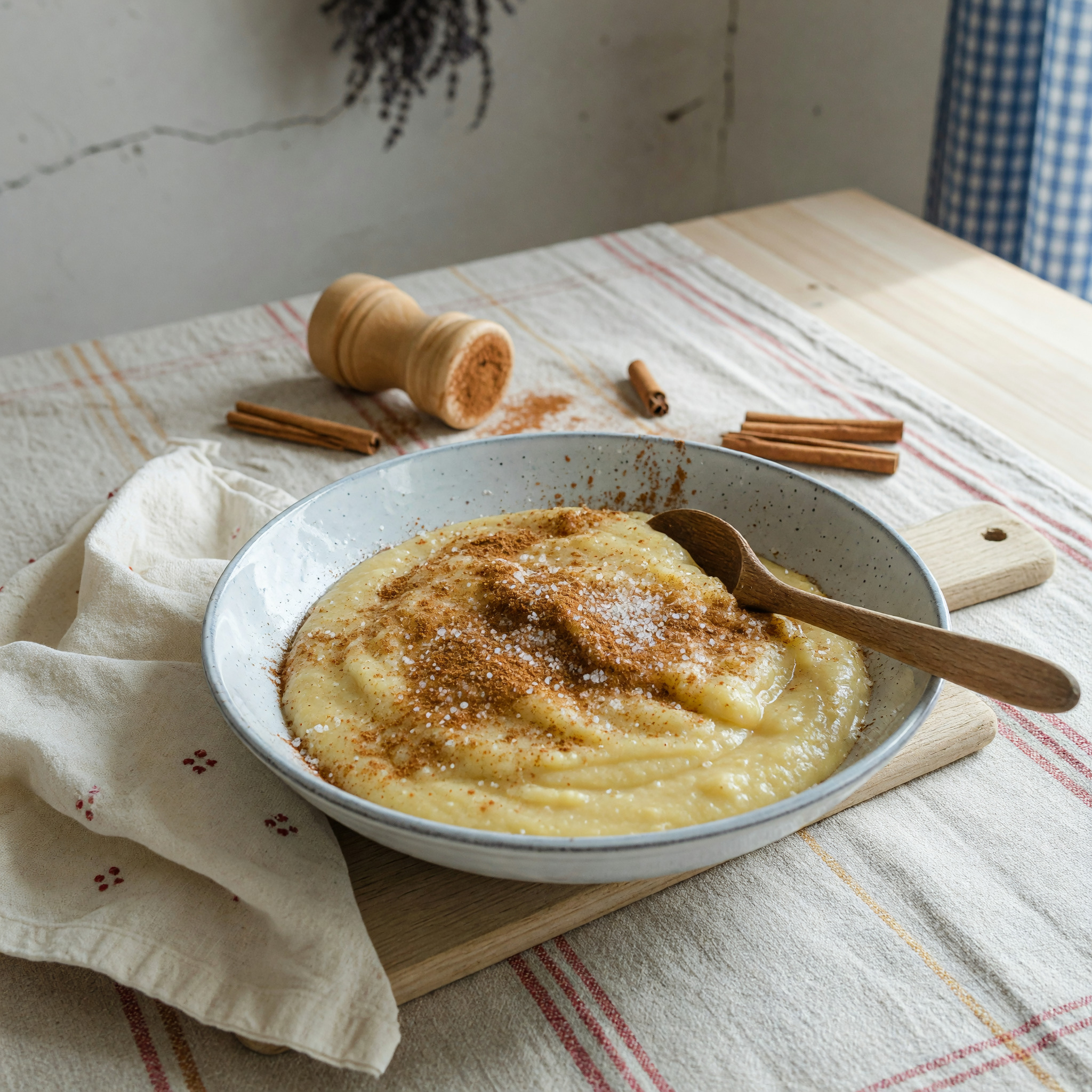 Cremiger Grießbrei mit Zimt und Zucker für einen warmen Start