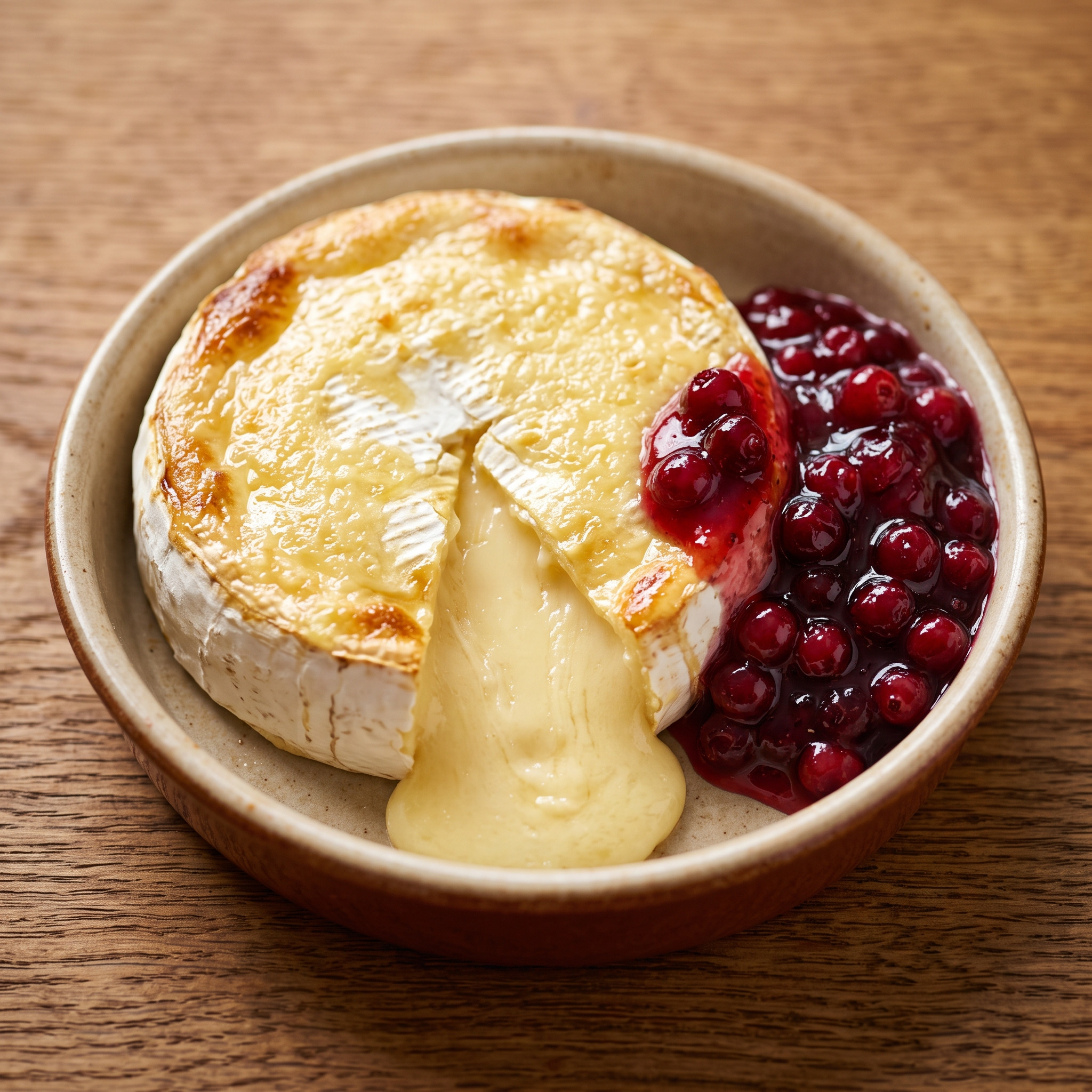Gebackener Camembert mit Preiselbeeren