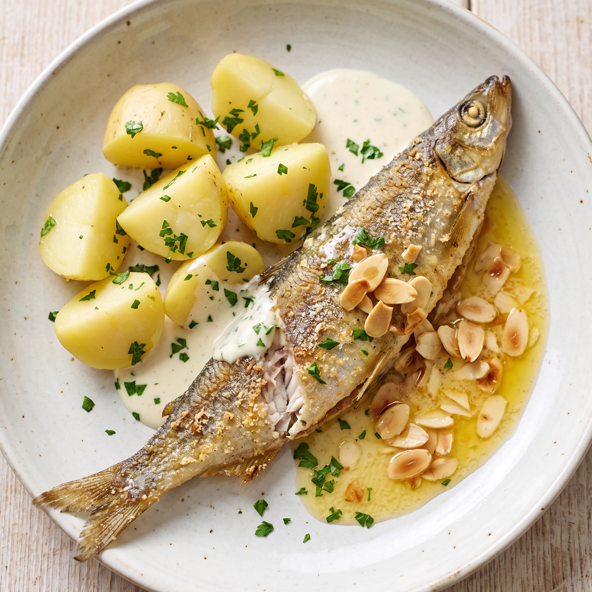Gebratene Maräne mit Mandelbutter