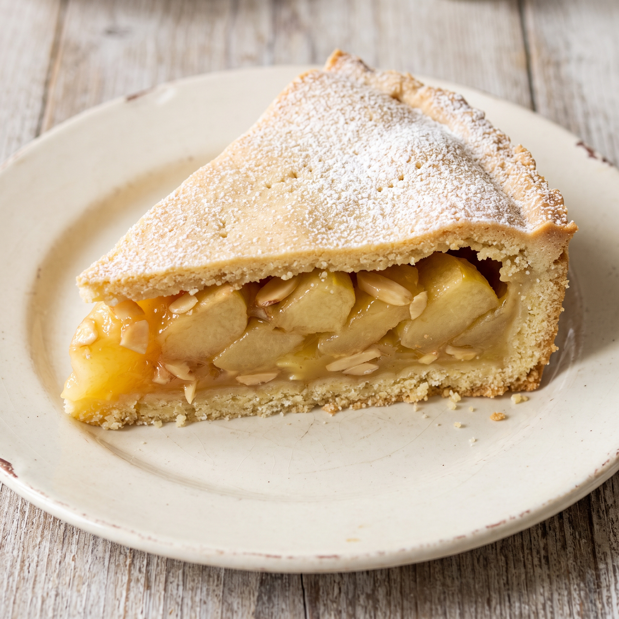 Gedeckter Apfelkuchen aus Oberbayern