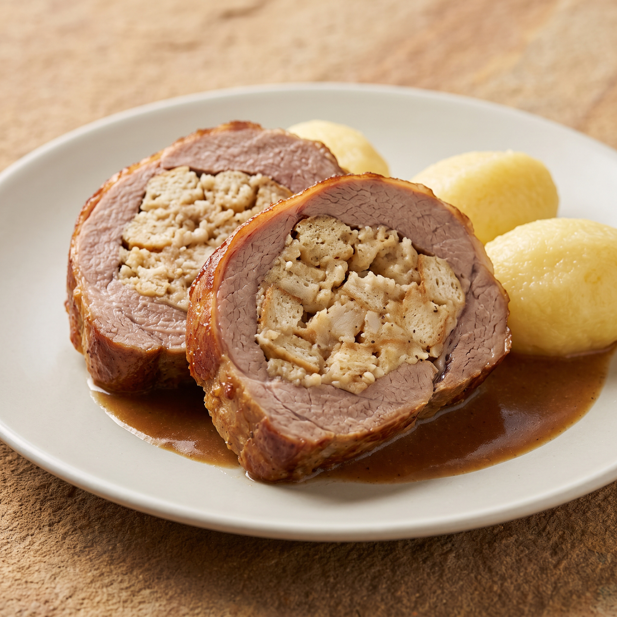 Ein bayerischer Braten mit feiner Füllung