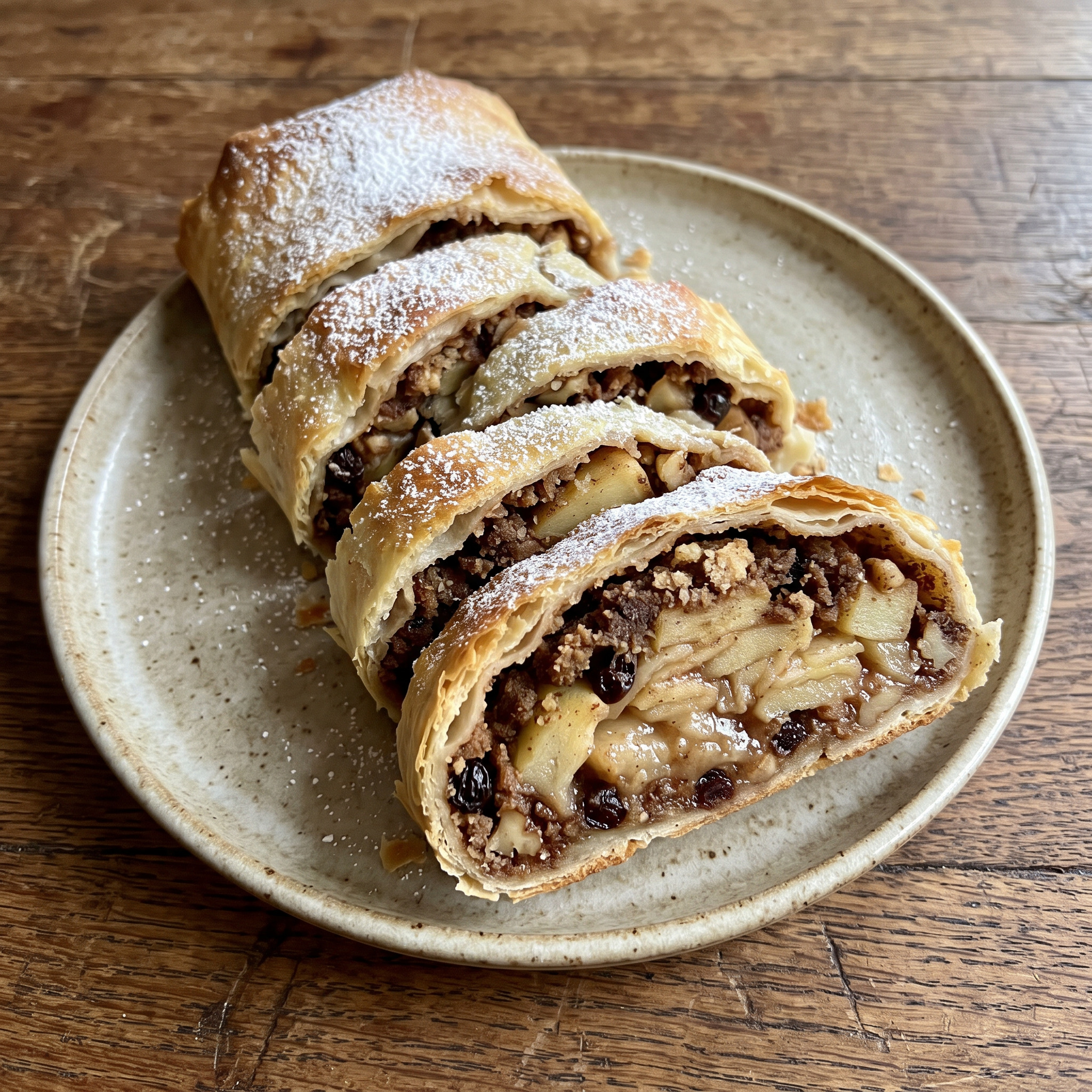 Goldbrauner Apfelstrudel mit westfälischer Note