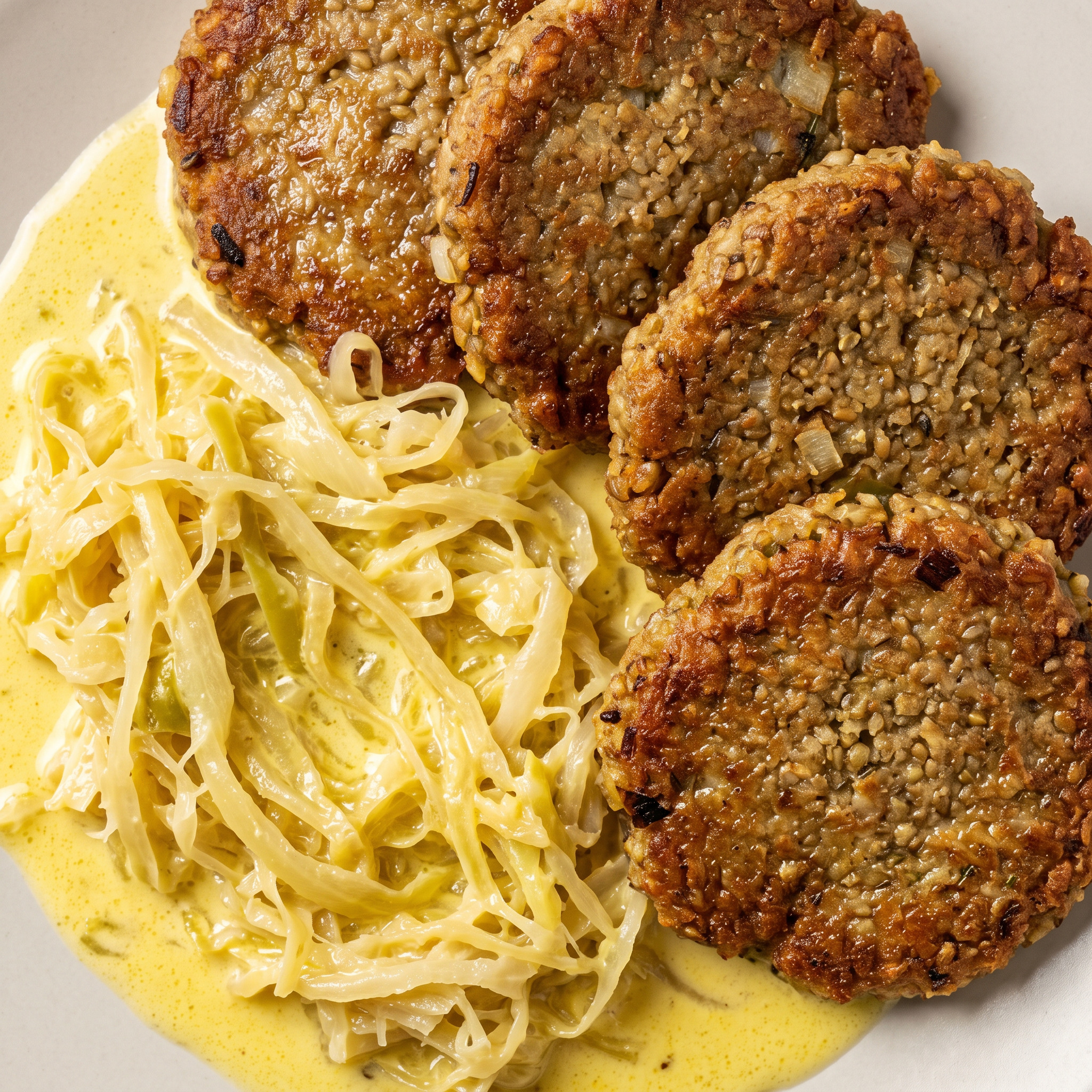 Grünkern mit Rieslingkraut