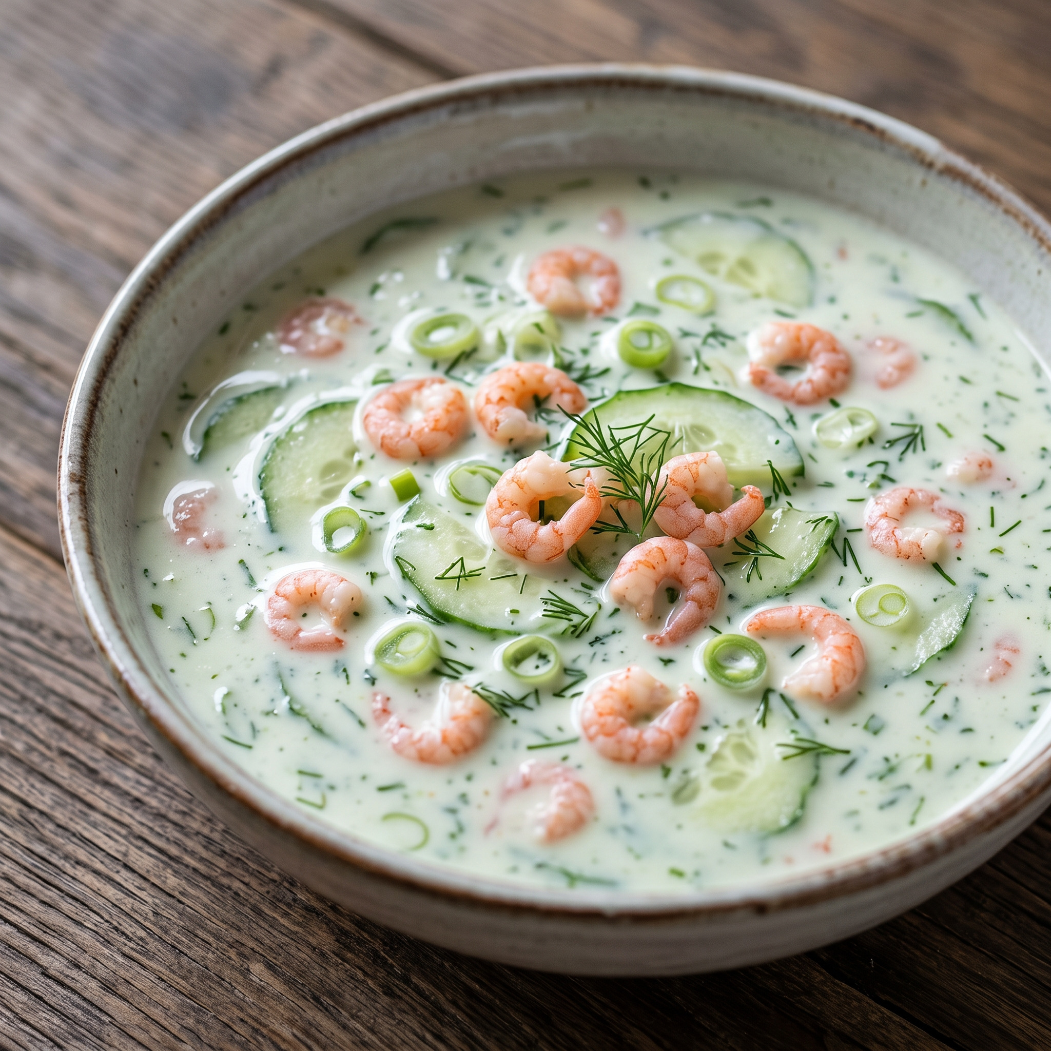 Gurkensauce mit Nordseekrabben – cremig und dillfrisch