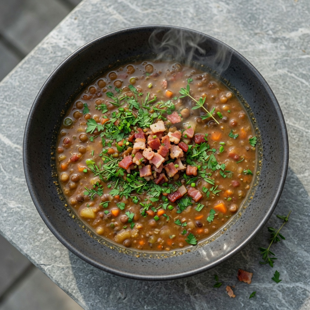 Herzhafte Linsensuppe aus Sachsen