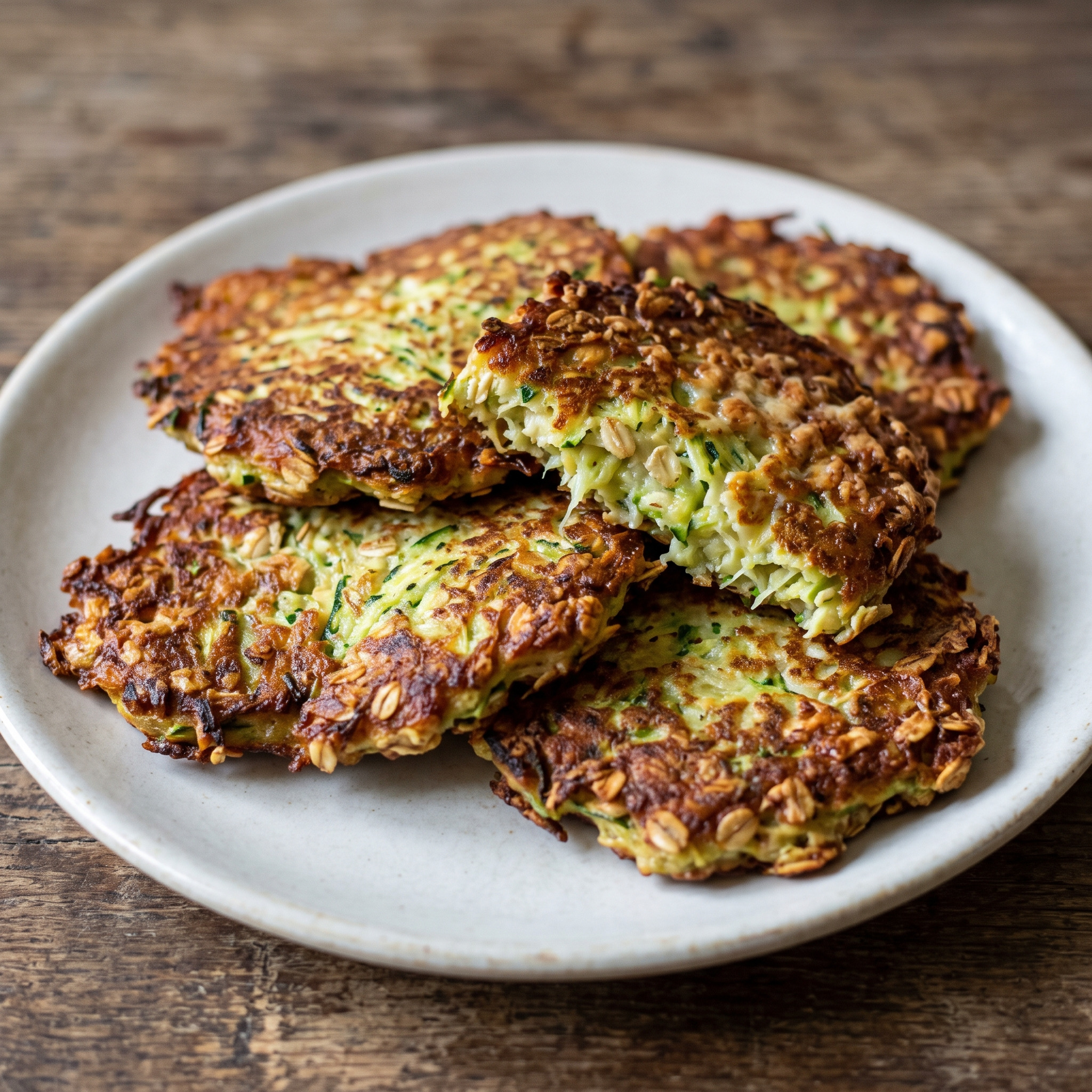 Hessische Zucchinipuffer mit Haferflocken und Käse