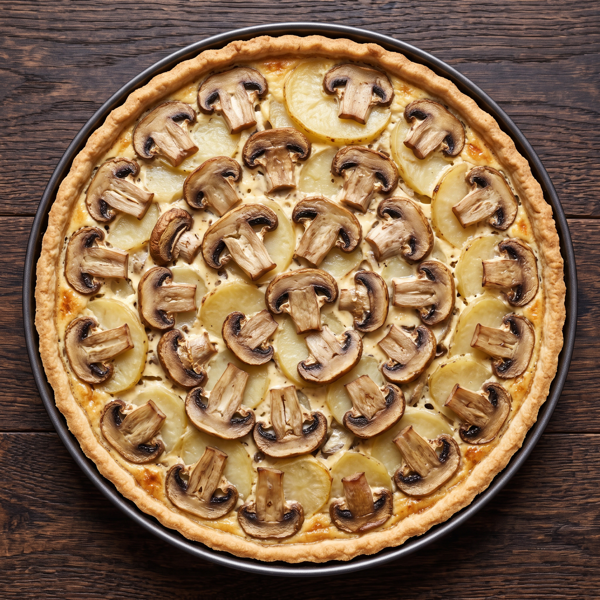 Kartoffel-Pilz-Tarte mit Champignons