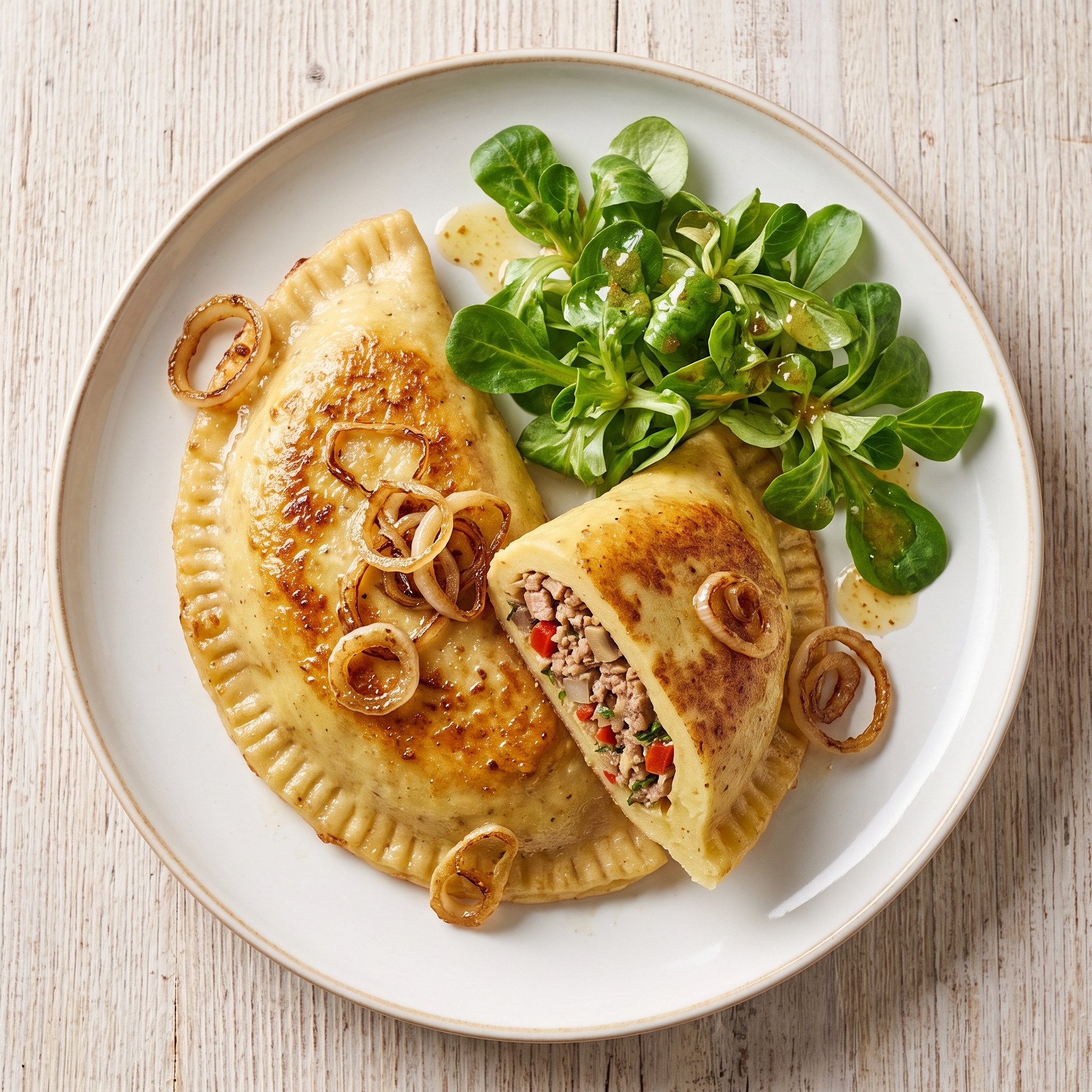 Kartoffelmaultaschen mit Bratenfüllung