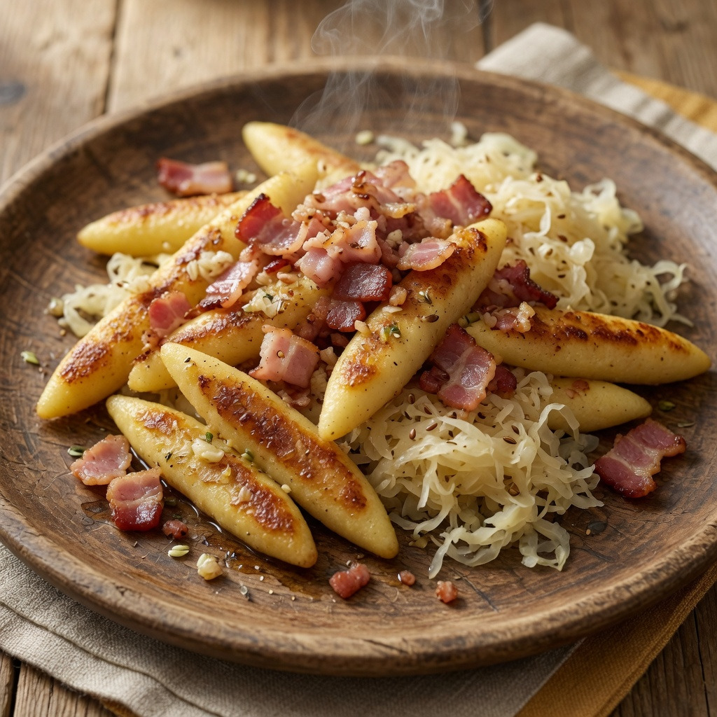 Knusprige Schupfnudeln aus Kartoffelteig