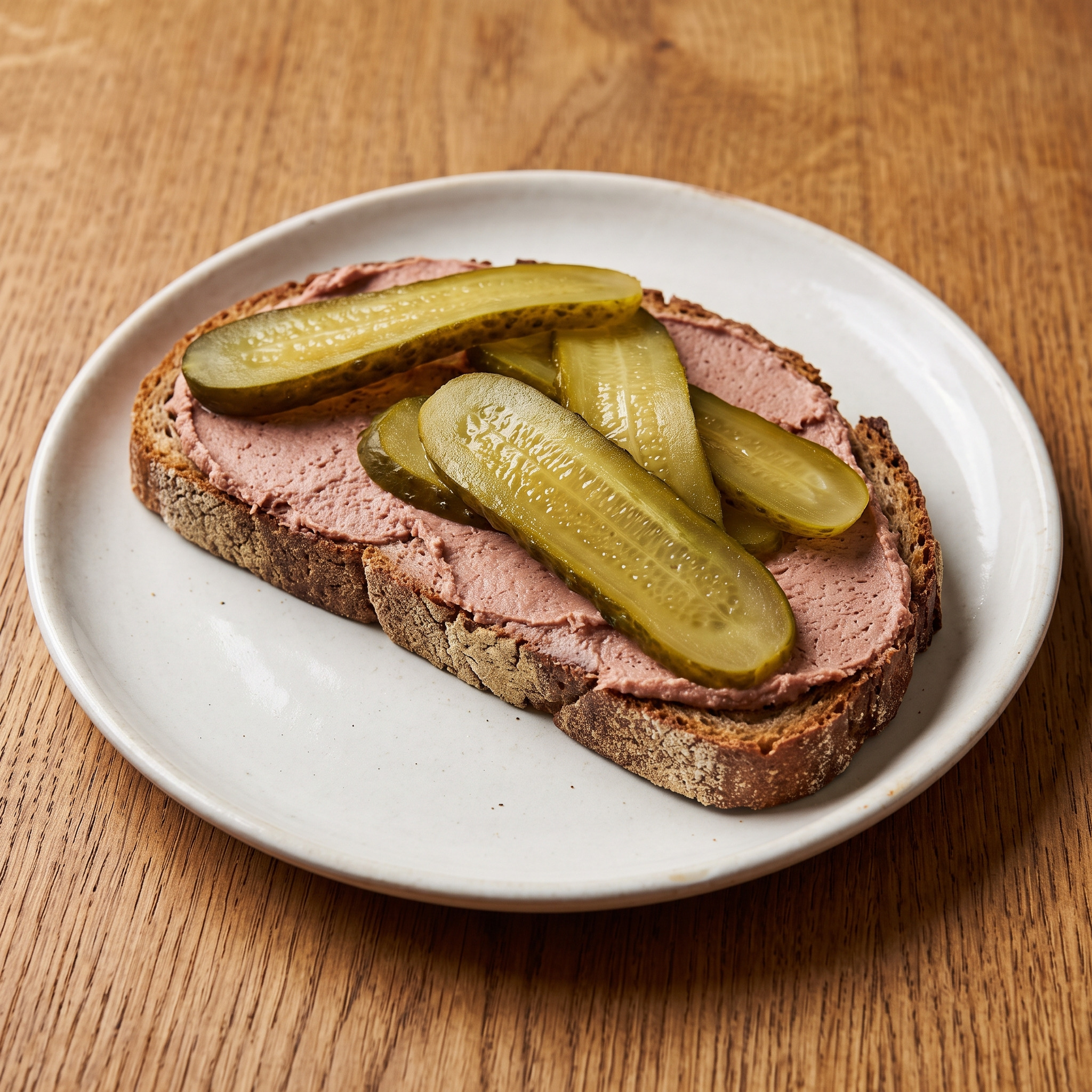 Leberwurstbrot mit Spreewaldgurke
