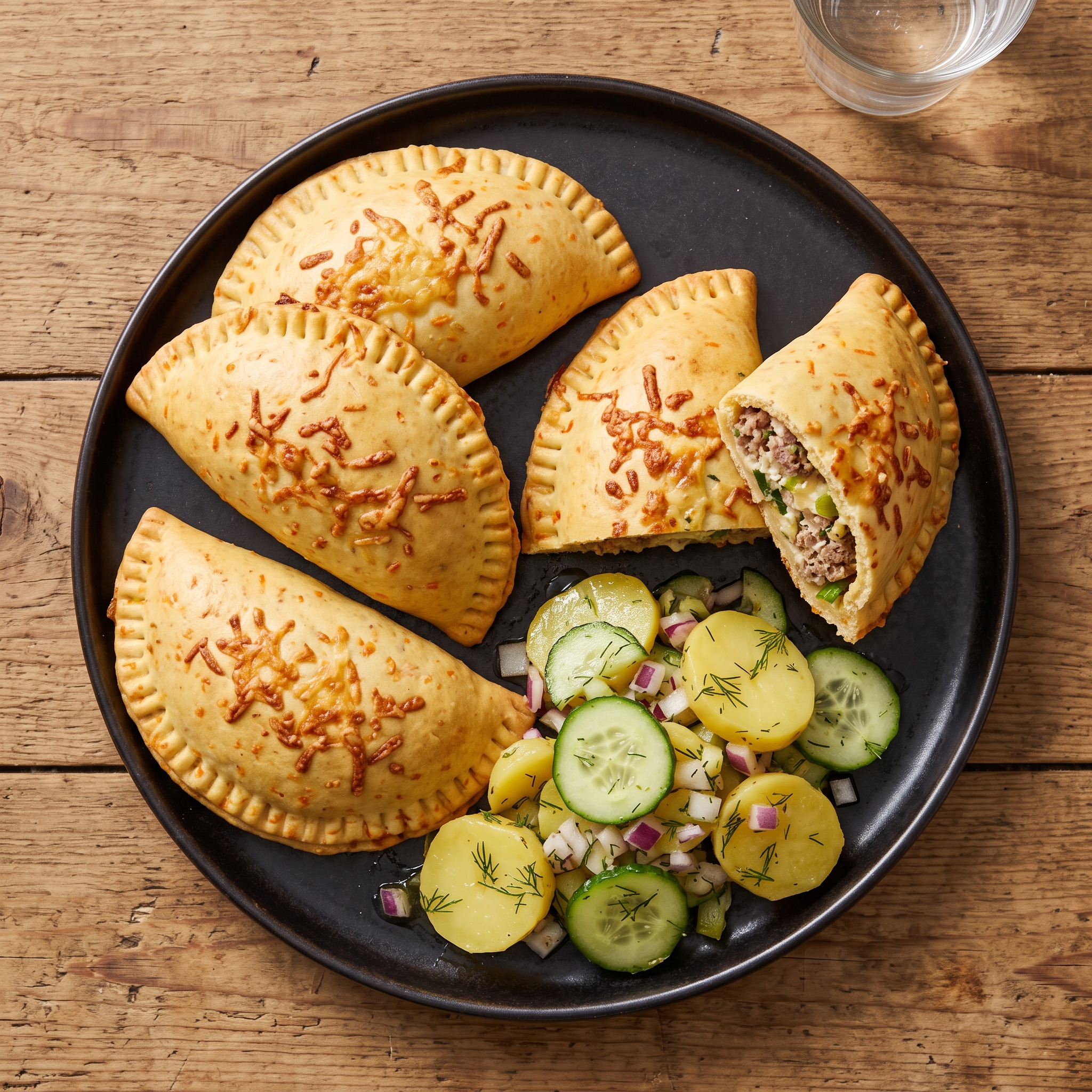 Mettwurst-Taschen mit Zwiebeln