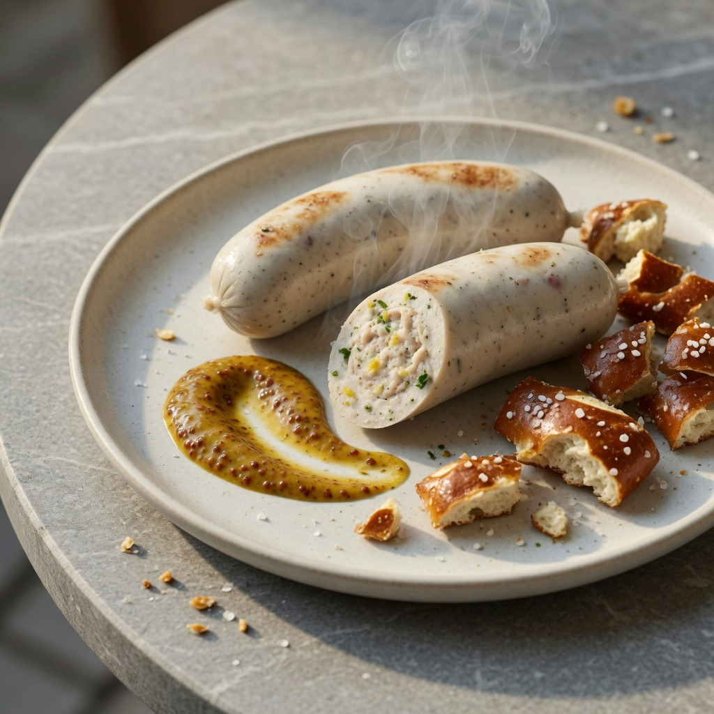 Münchner Weißwurst aus Bayern.