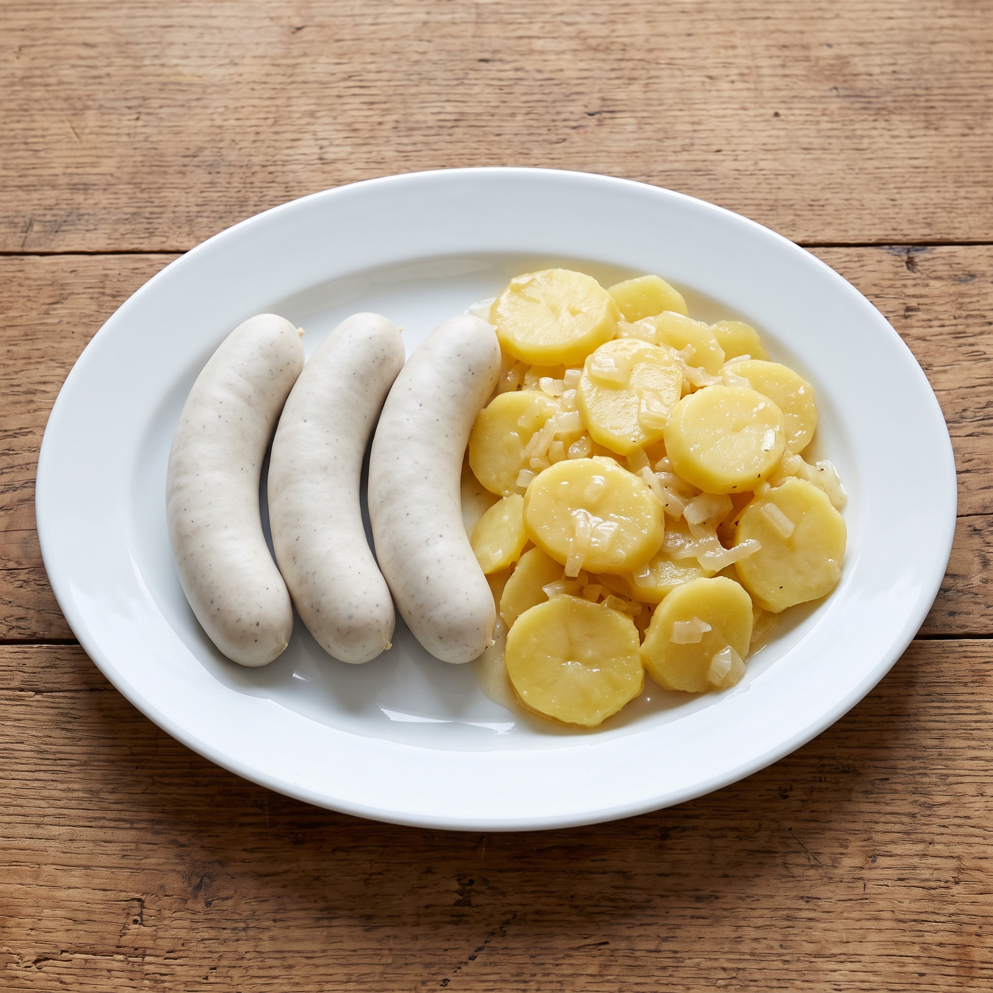 Münchner Weißwurst mit bayerischem Kartoffelsalat