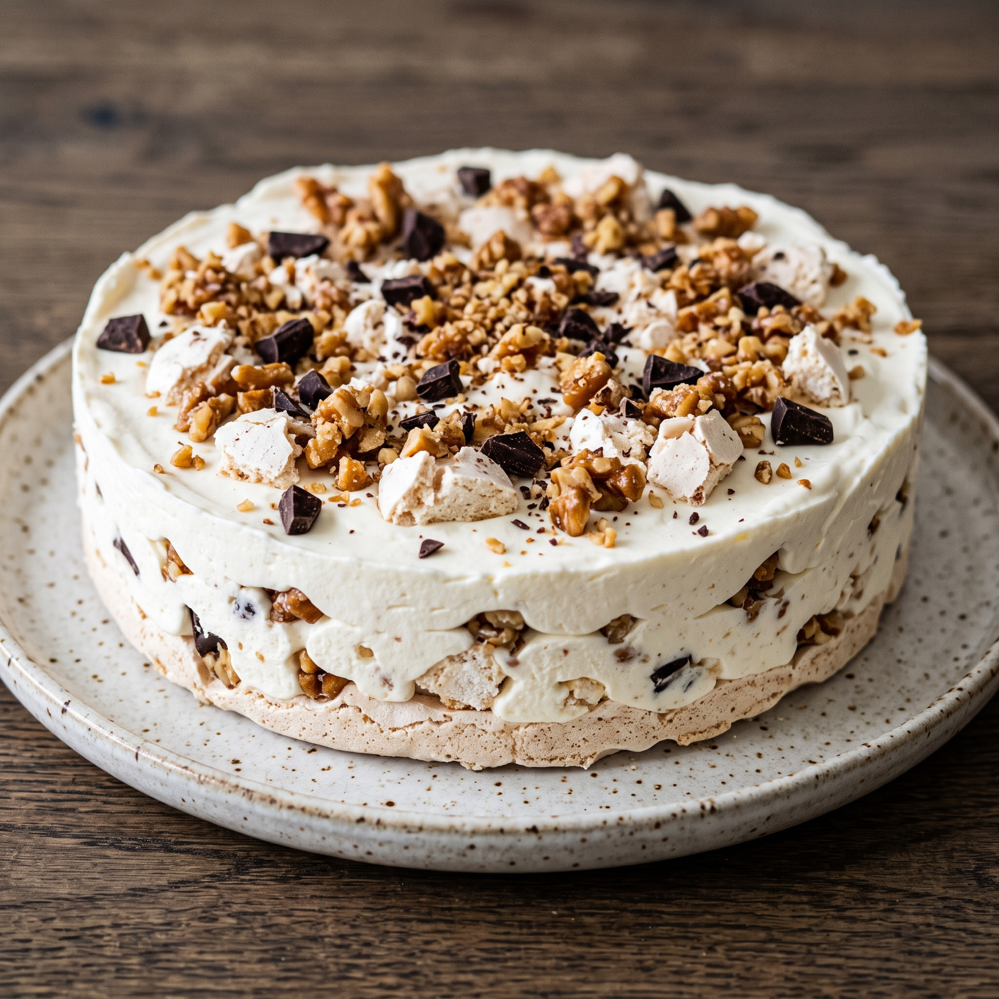 Niederrheinische Grillagetorte mit Walnusskrokant