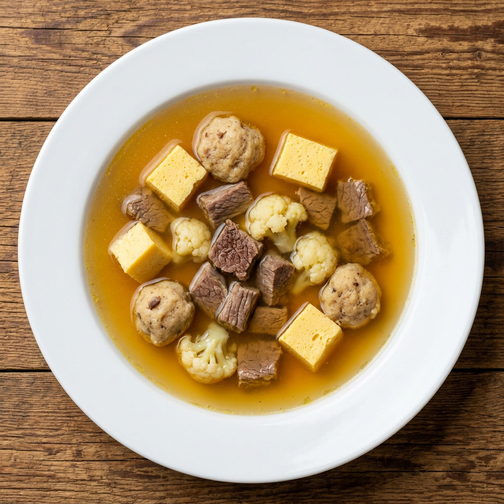 Niederrheinische Rindfleischsuppe mit Eierstich