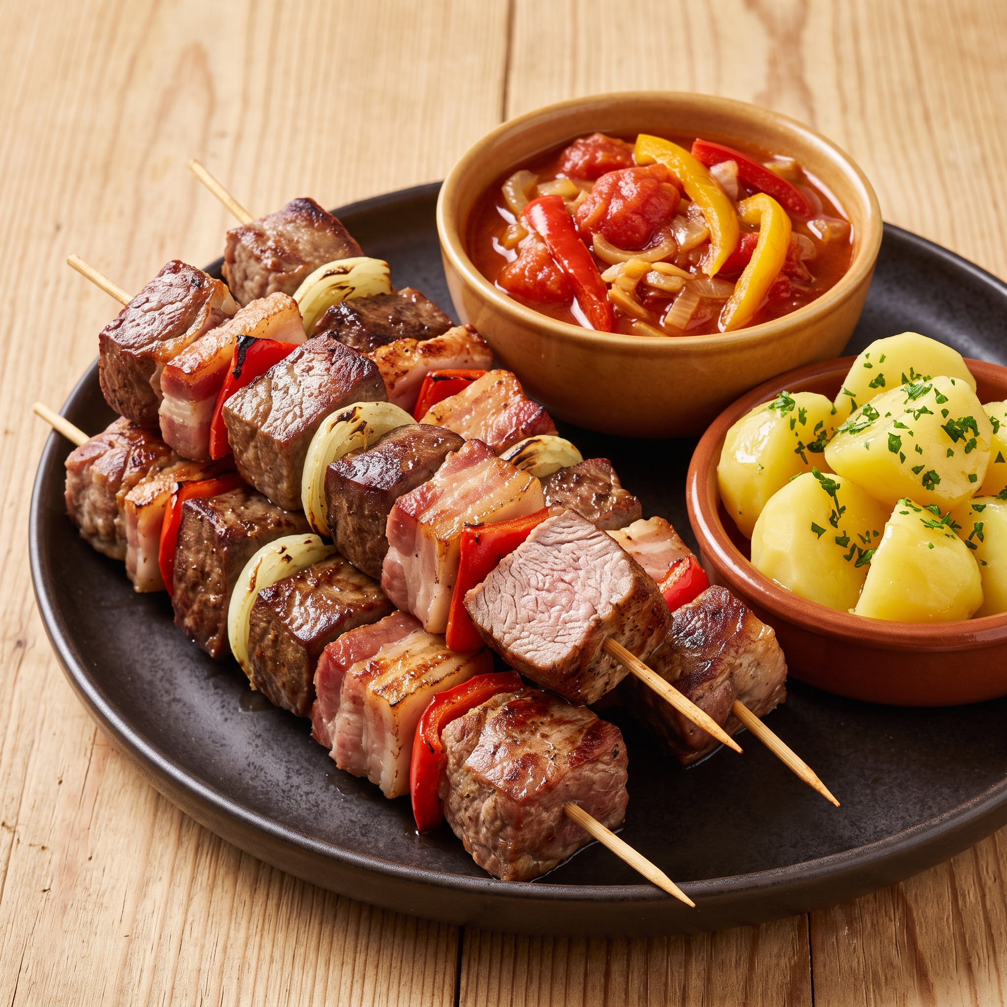 Ostdeutsches Schaschlik vom Grill