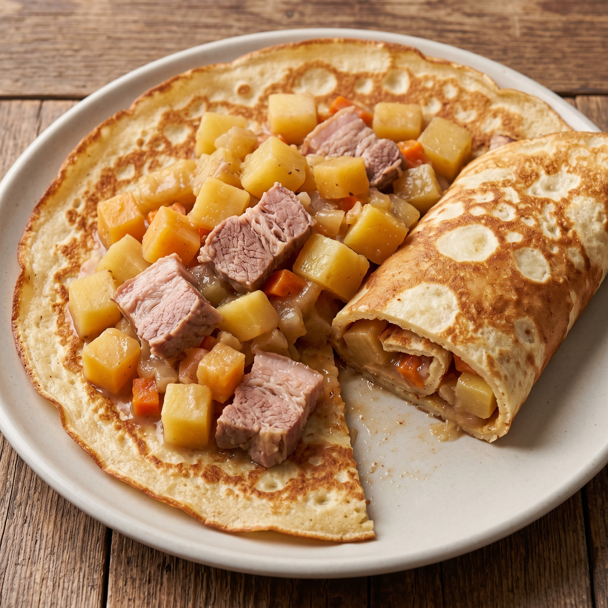 Pfannkuchen mit Hamburger National