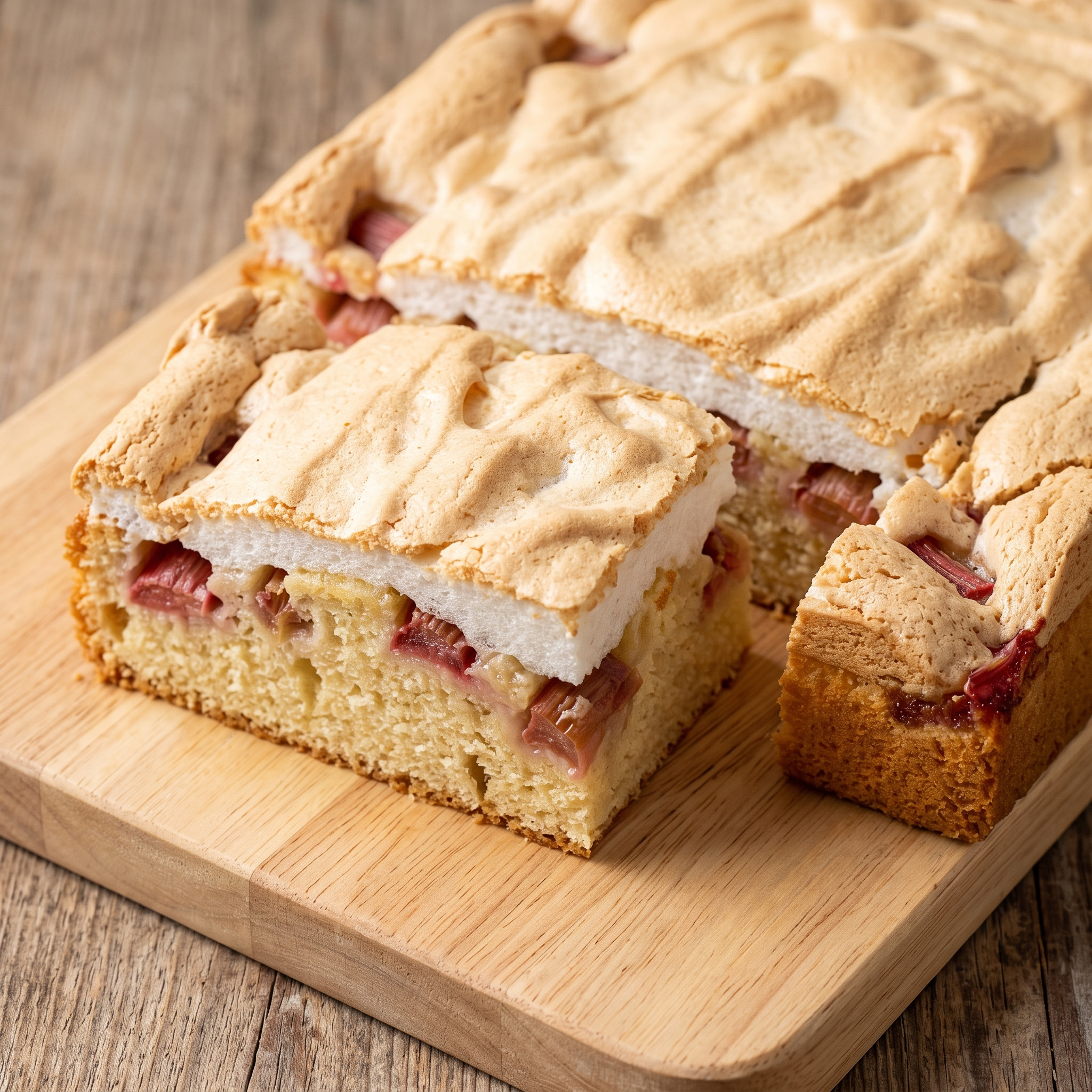 Rhabarberkuchen mit Baiser