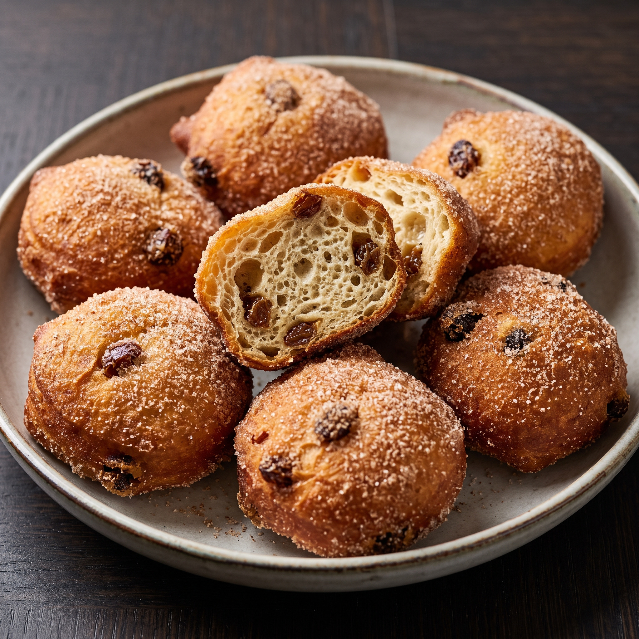 Rheinische Krapfen mit Rosinen