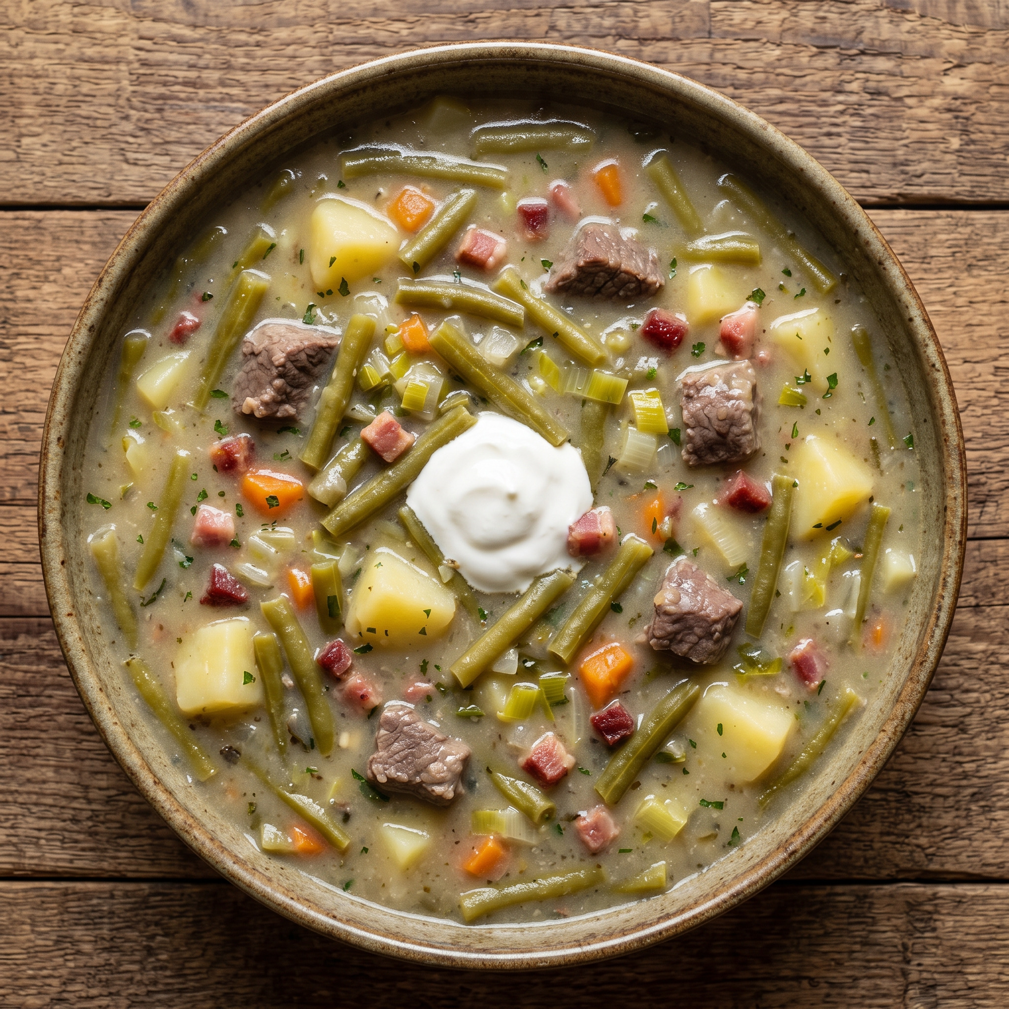 Rheinische Schnibbelbohnensuppe