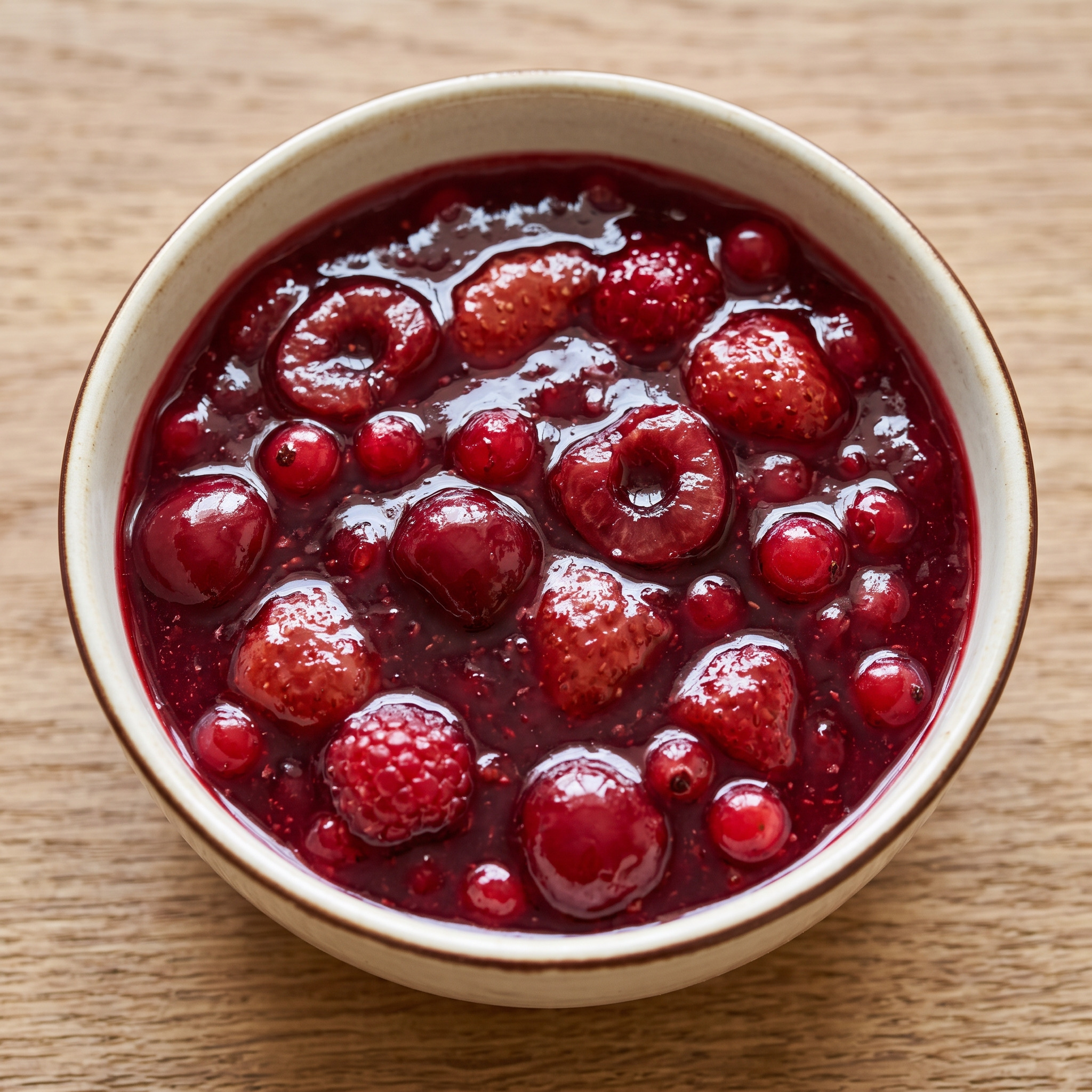 Rote Früchte im Vorratsglas