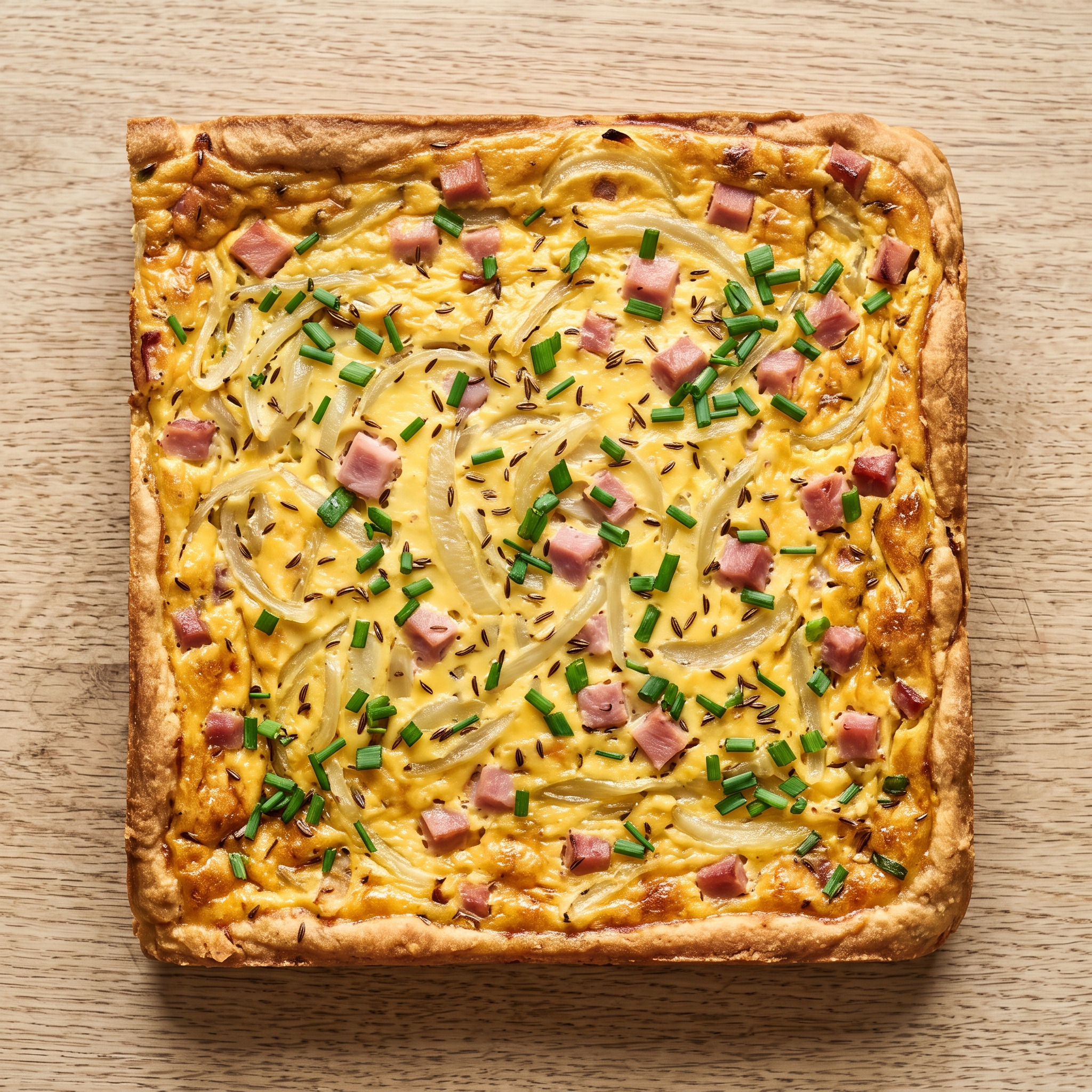Sächsischer Bollenkuchen mit Kochschinken