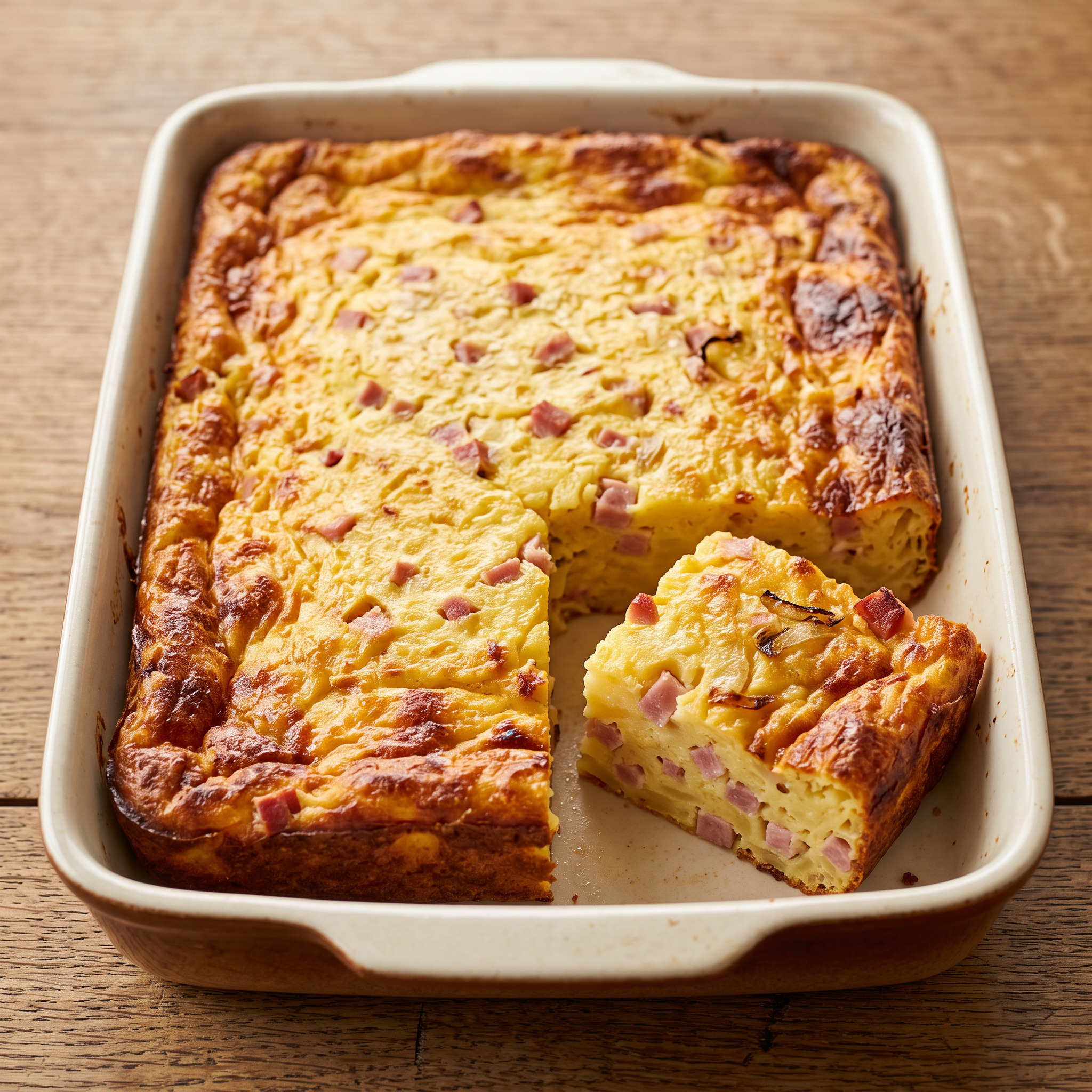 Sächsischer Kartoffelkuchen mit Kochschinken
