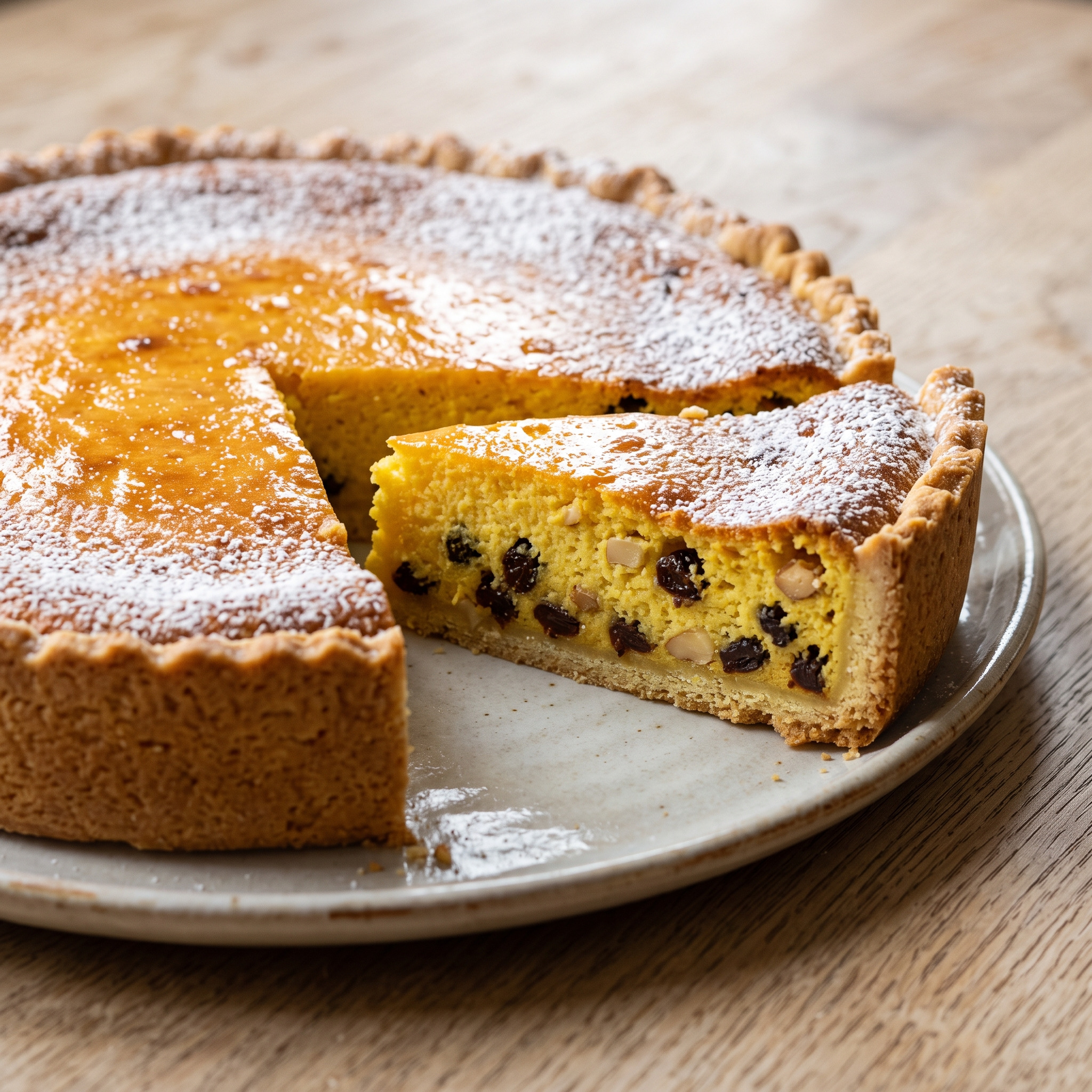 Sächsischer Osterkuchen mit Korinthen und Safran