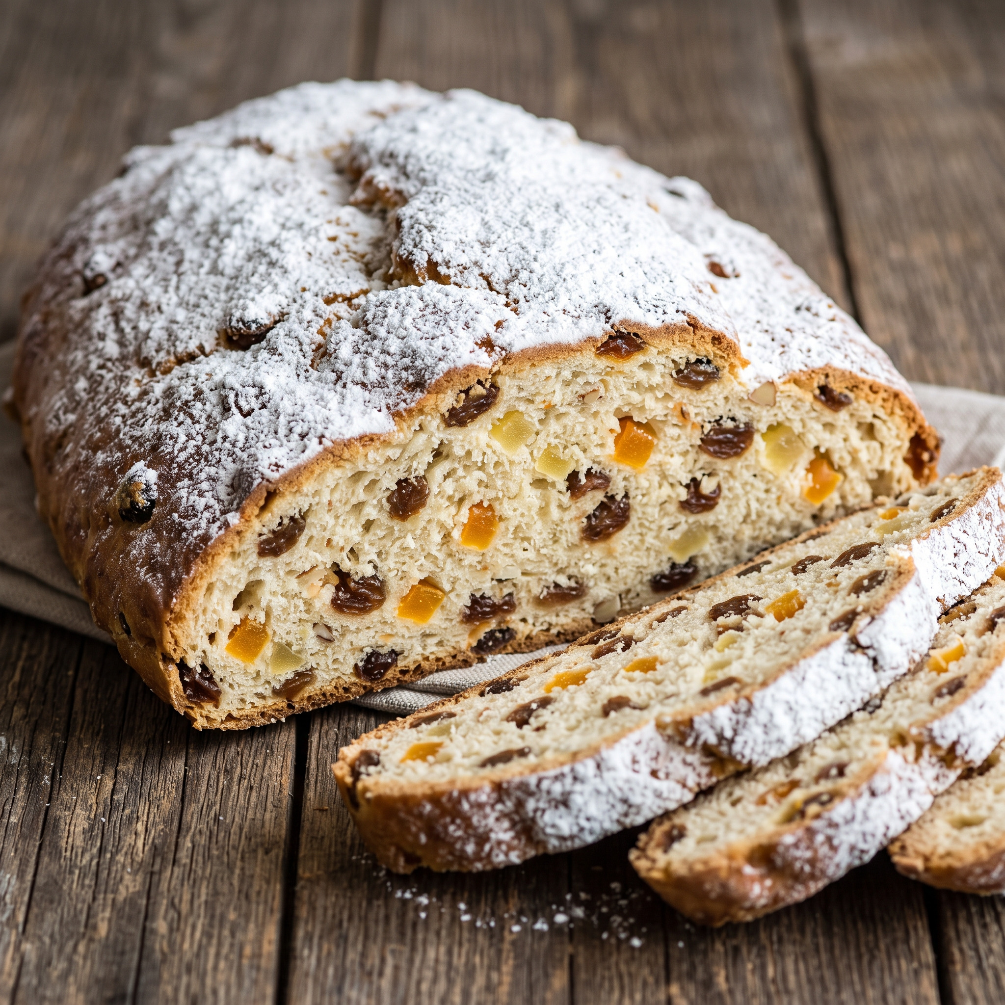 Saftiger Stollen aus dem Quarkteig