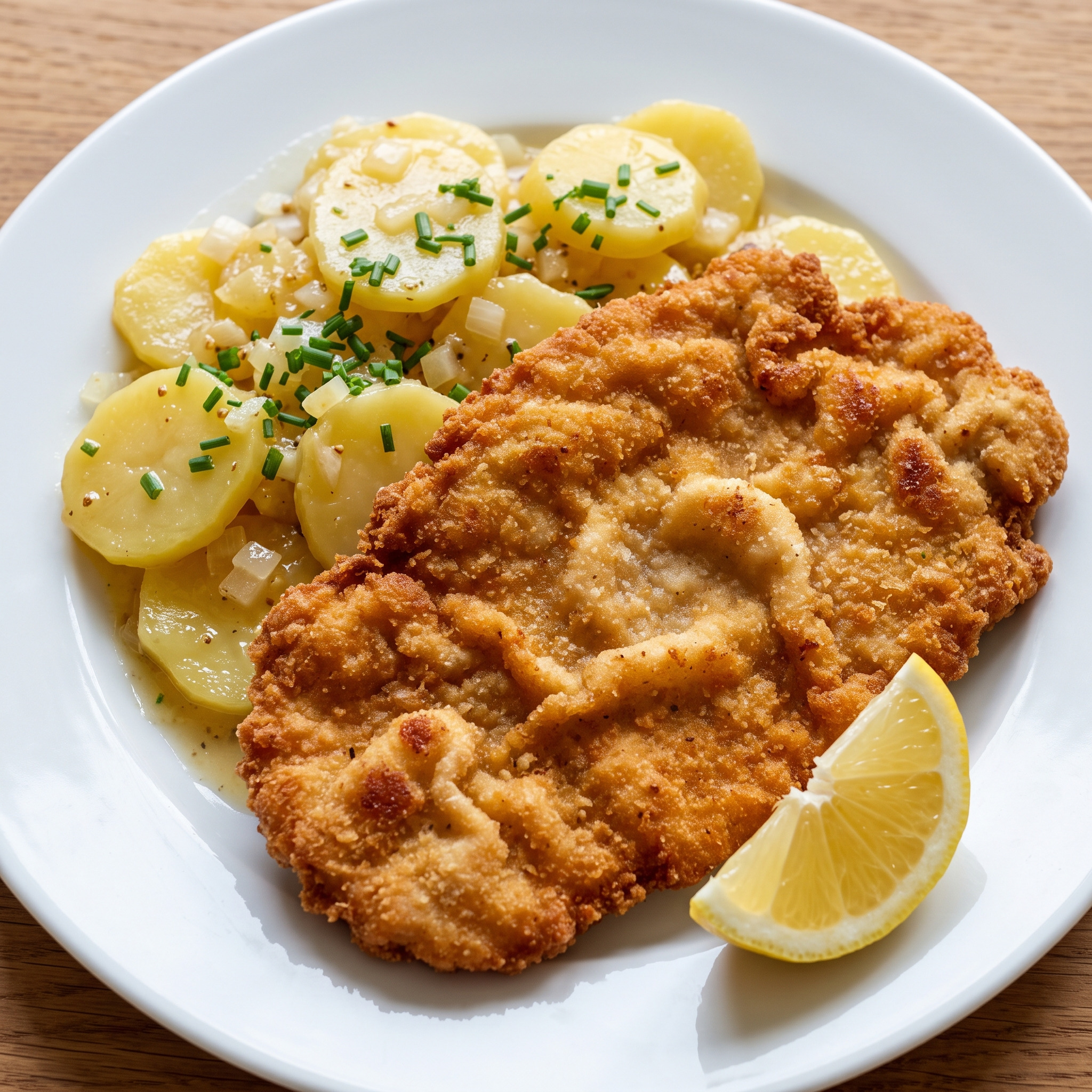 Schnitzel Wiener Art mit Kartoffelsalat