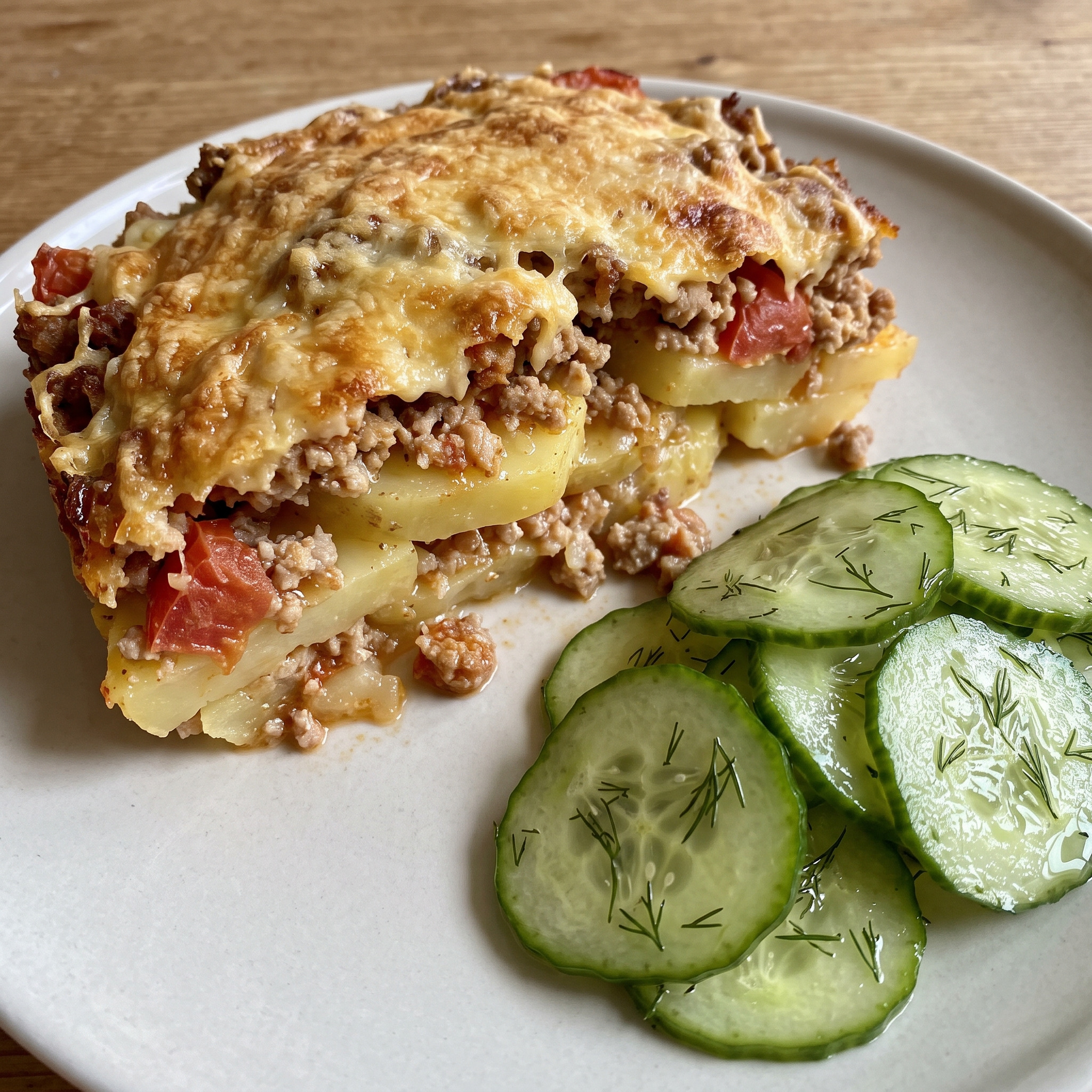 Schnudentunker mit Kartoffeln und Hackfleisch