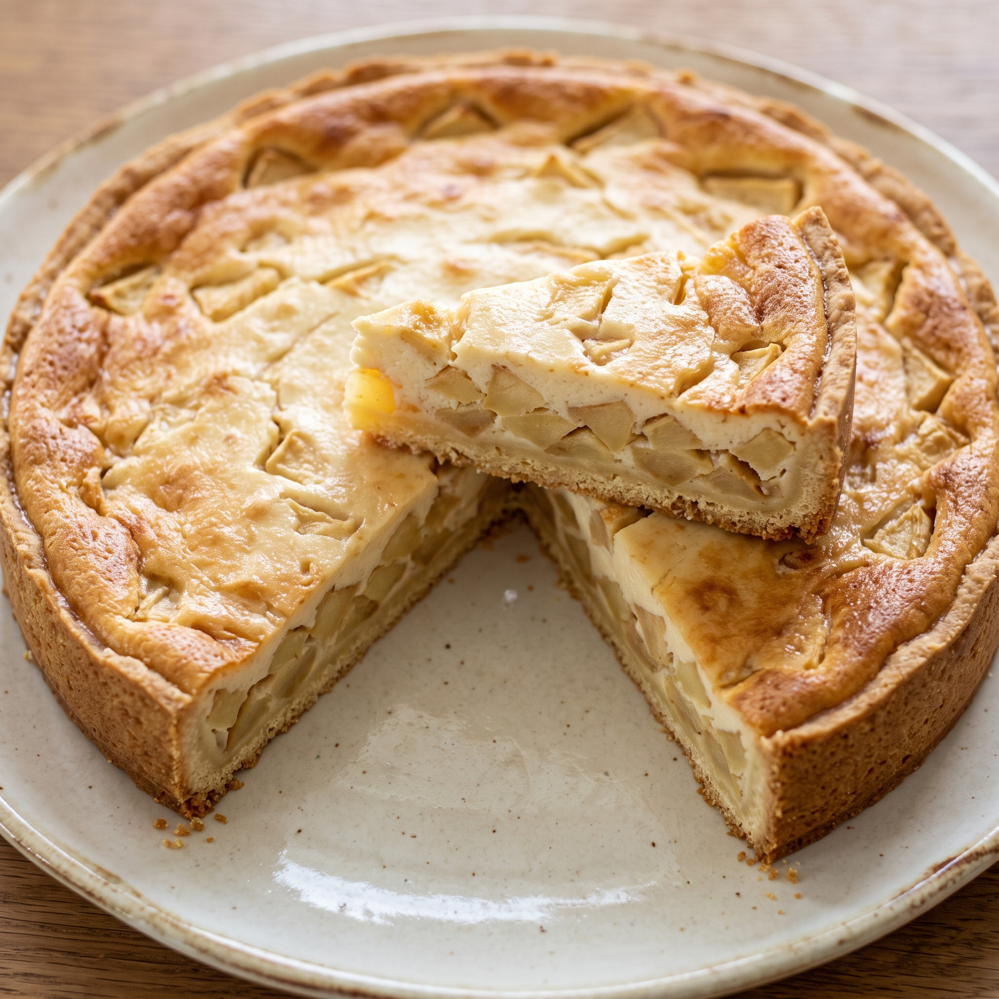Schwäbischer Apfelkuchen mit Quarkguss