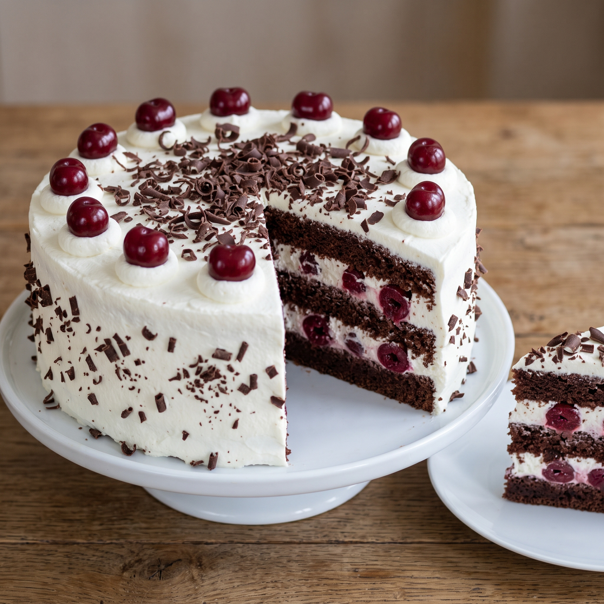 Baden-Württemberg | Schwarzwälder Kirschtorte | Saftiger Schoko-Biskuit mit Kirschwasser, Kirschen und luftiger Sahne