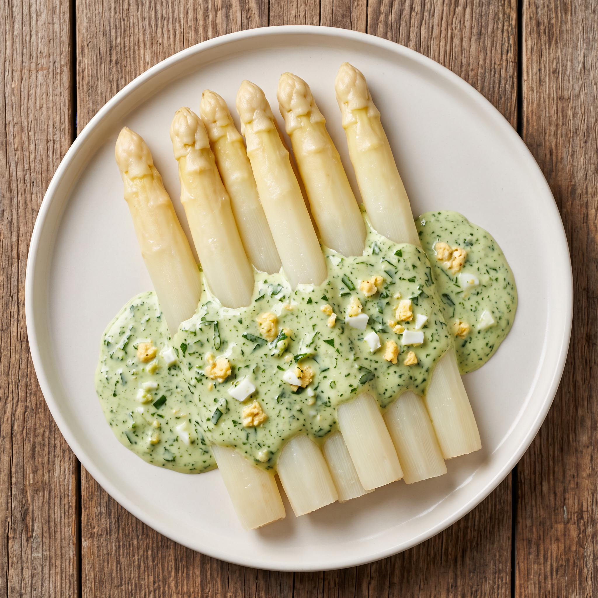 Spargel mit Frankfurter Grüner Soße