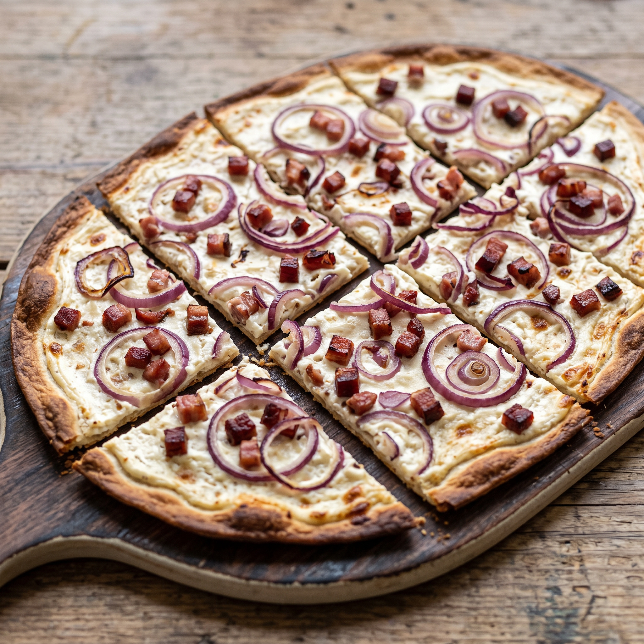 Speck-Zwiebel-Flammkuchen