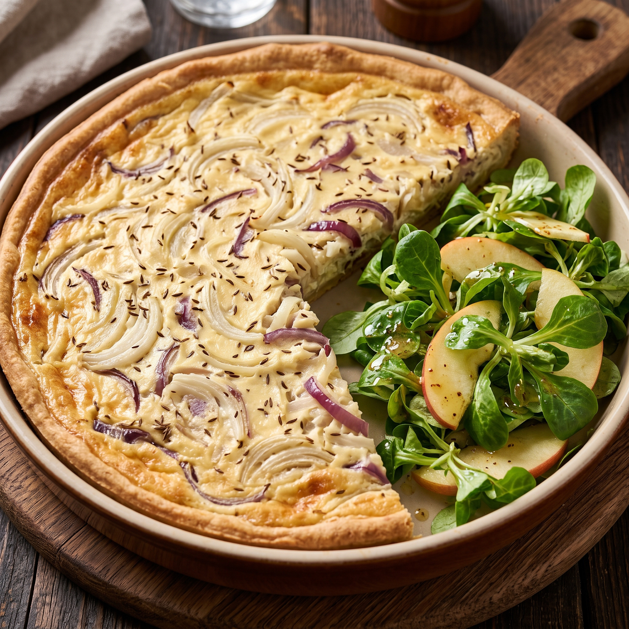 Vegetarischer Pfälzer Zwiebelkuchen