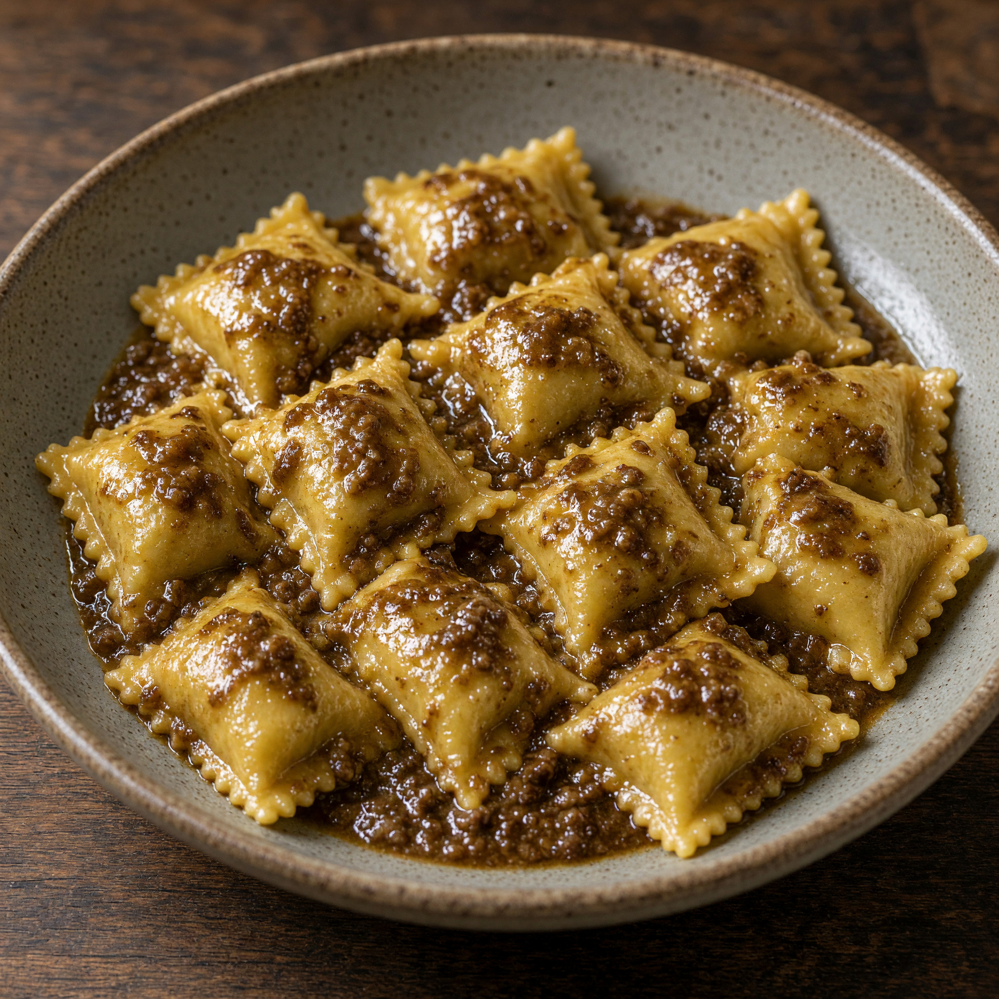 Agnolotti pavesi: Lombardische Teigtaschen mit Stufato