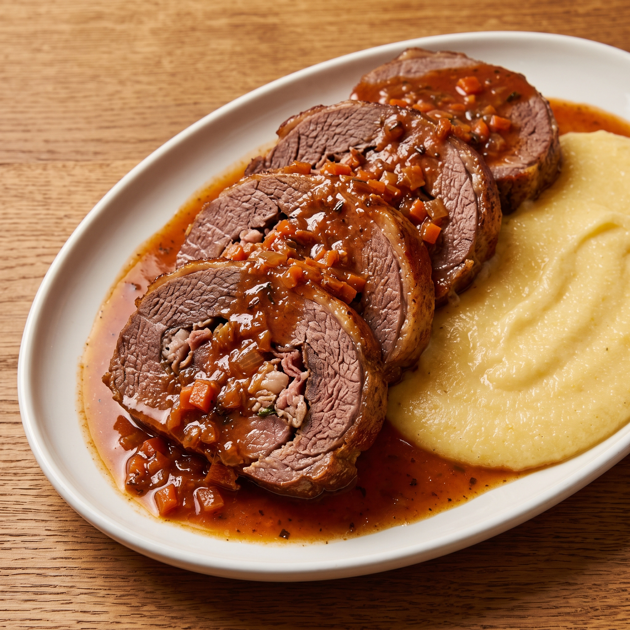 Brasato alla marchigiana – gefüllter Rinderbraten aus den Marken