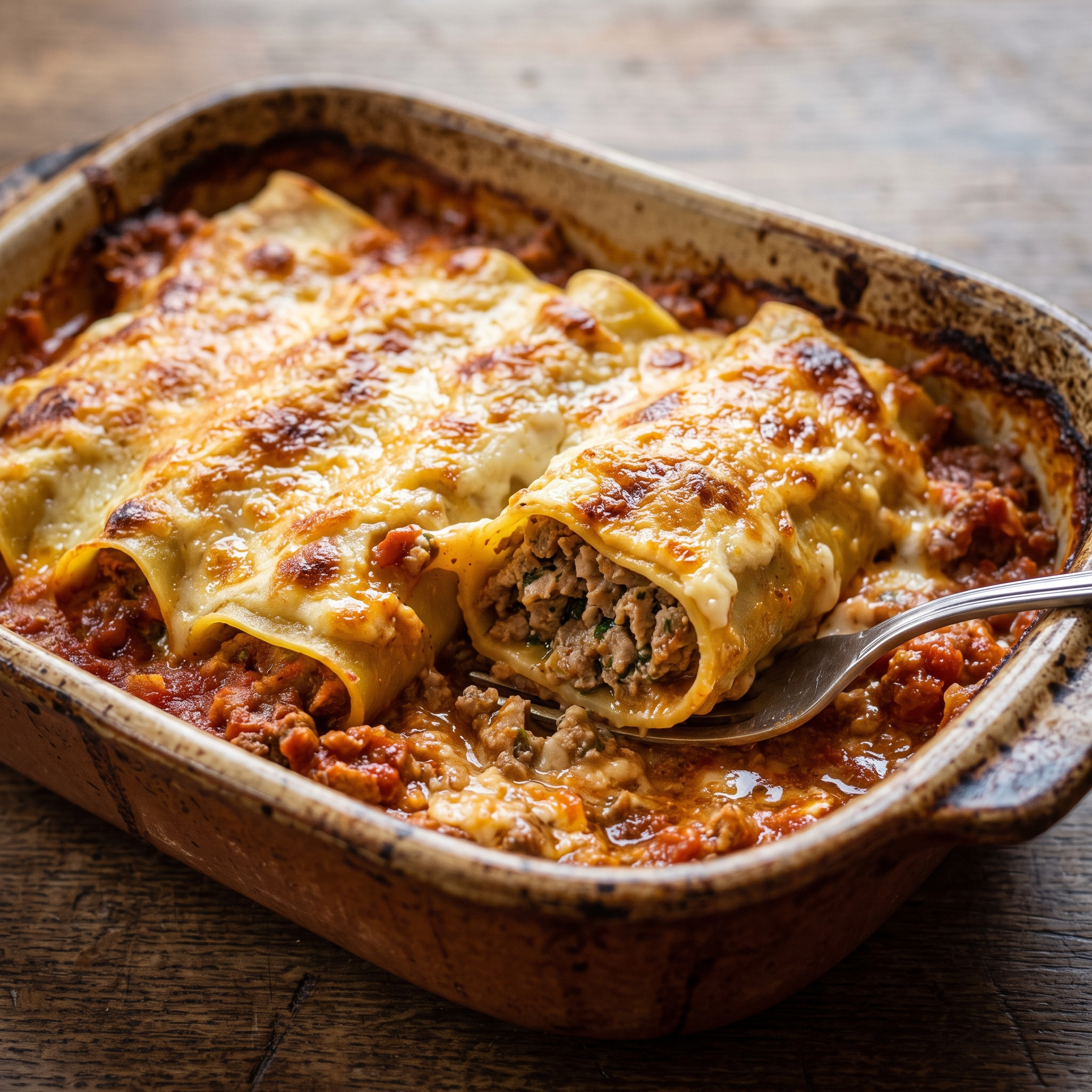 Cannelloni di carne aus der Emilia-Romagna