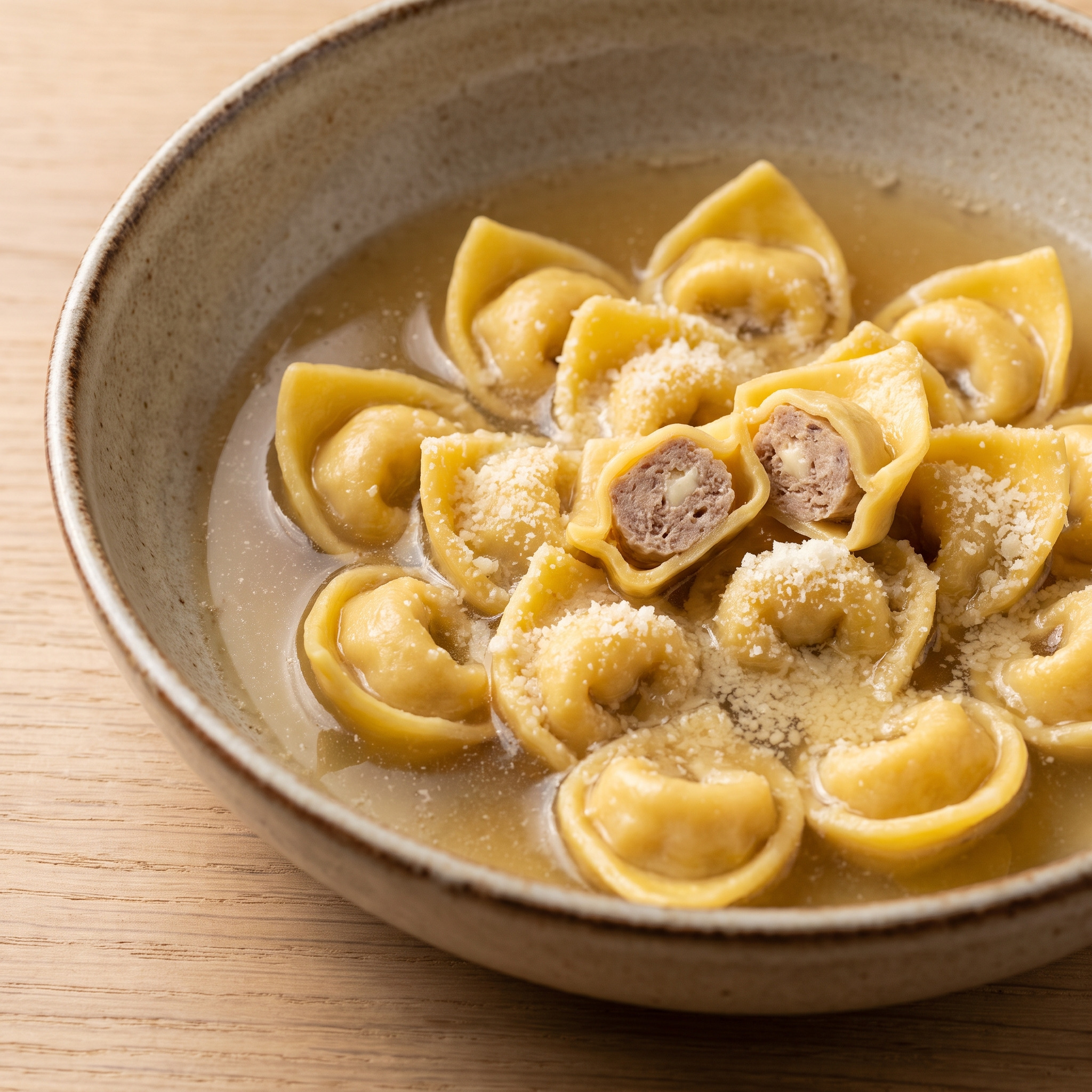 Cappelletti umbri in Brodo di Cappone