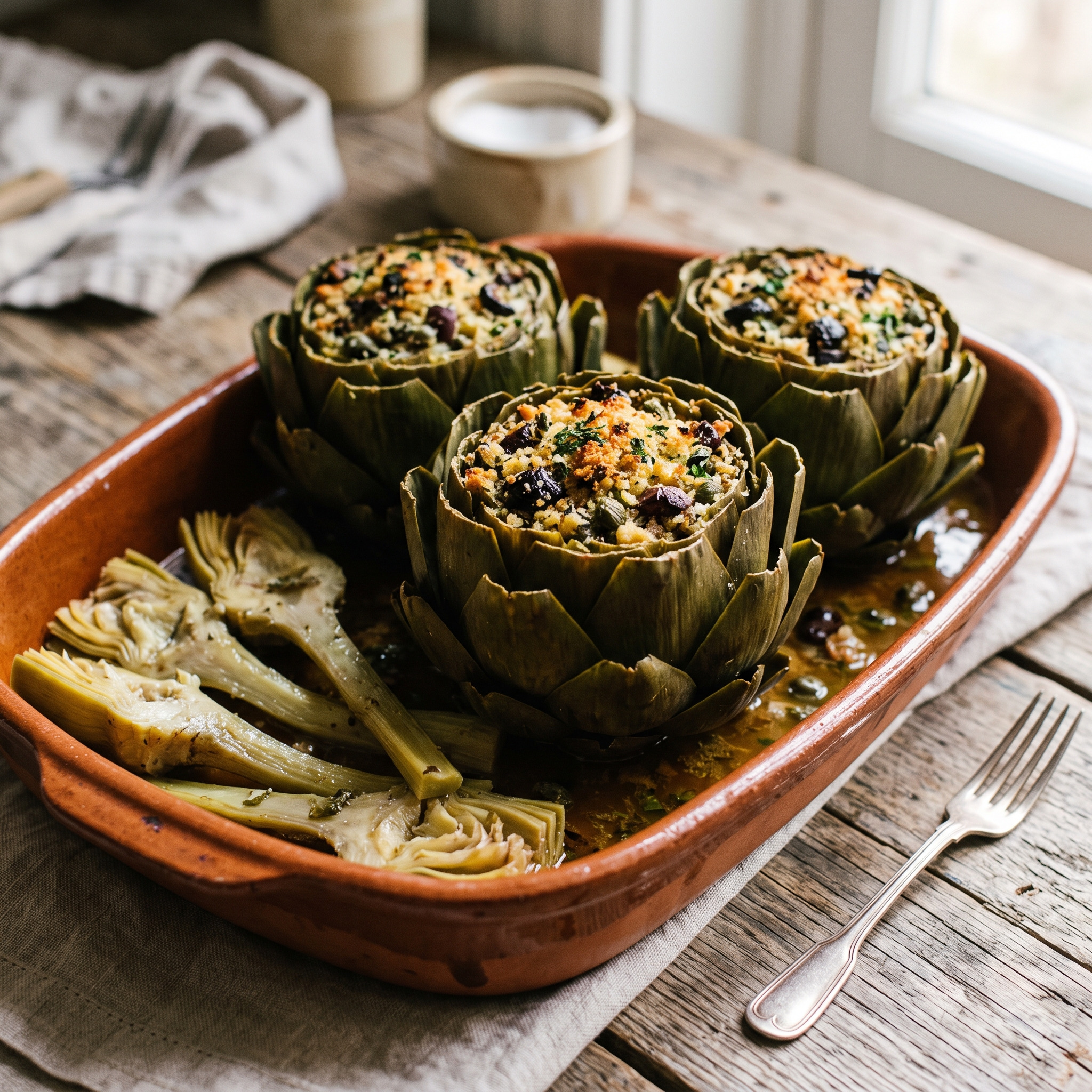 Carciofi ripieni alla napoletana aus Kampanien