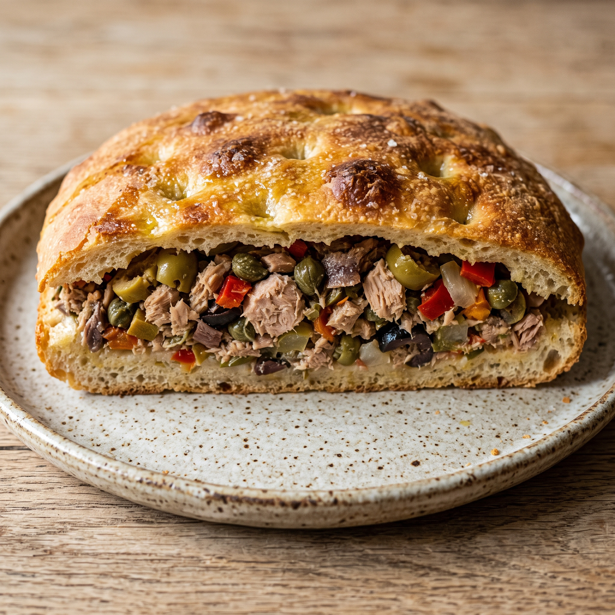 Chichì ripieno: gefüllte Focaccia aus den Marken