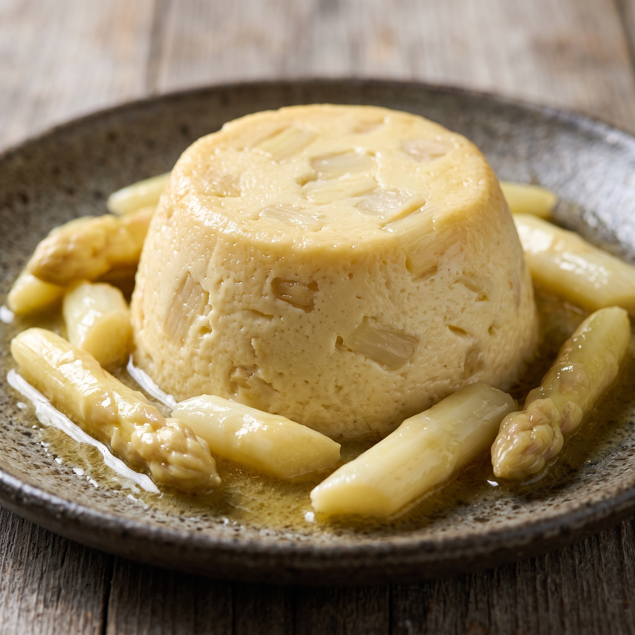 Flan di Trentingrana con asparagi aus Trentino-Südtirol